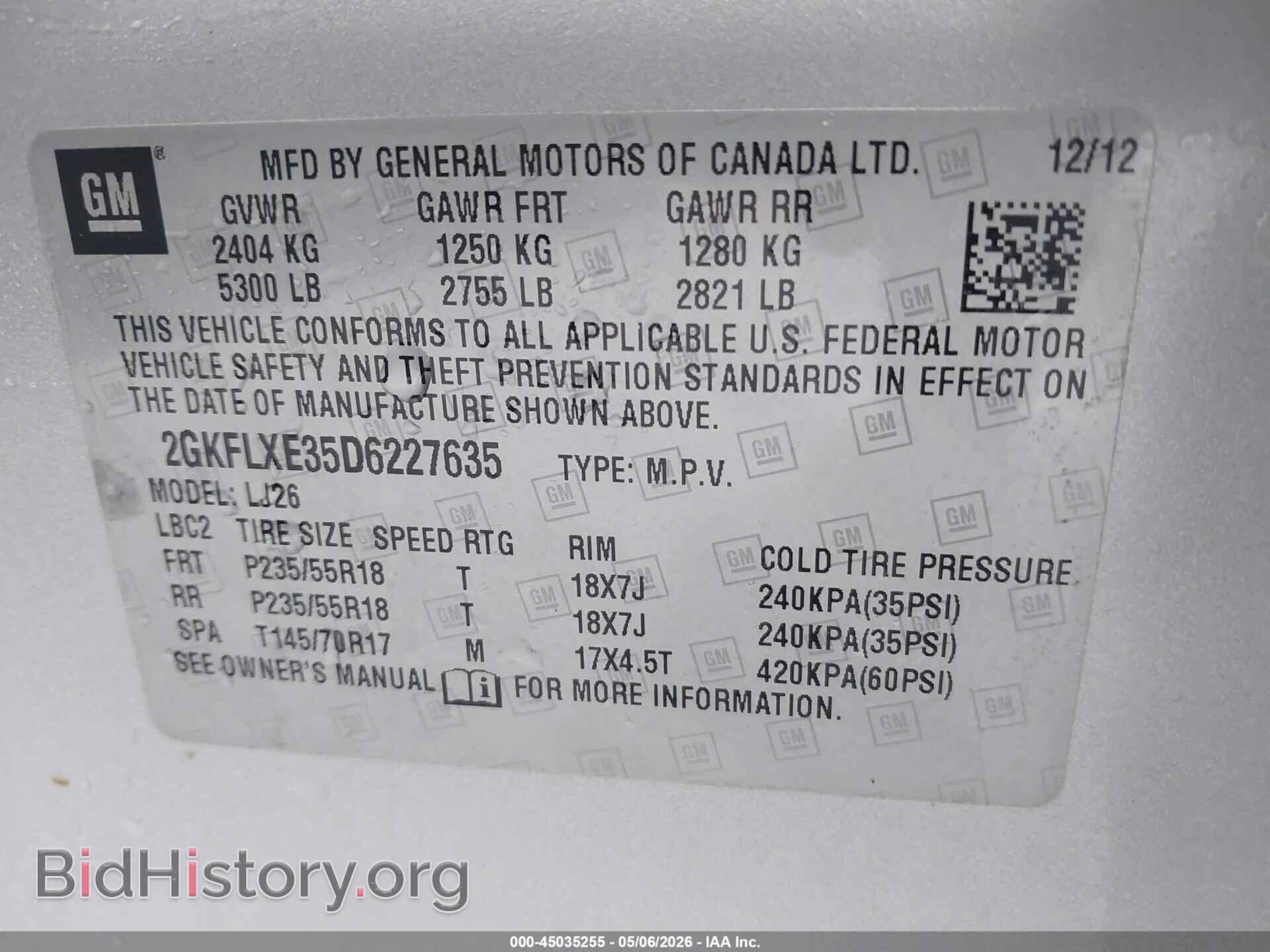 2013 GMC TERRAIN - VIN: 2GKFLXE35D6227635 - Photo 9