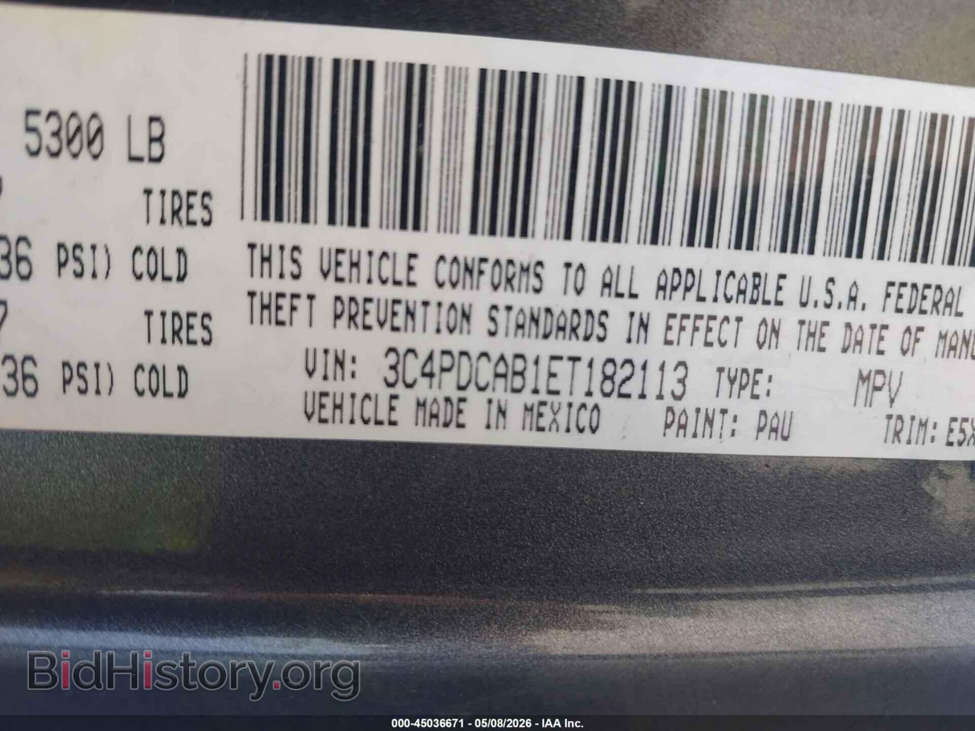 2014 DODGE JOURNEY - VIN: 3C4PDCAB1ET182113 - Фото 9