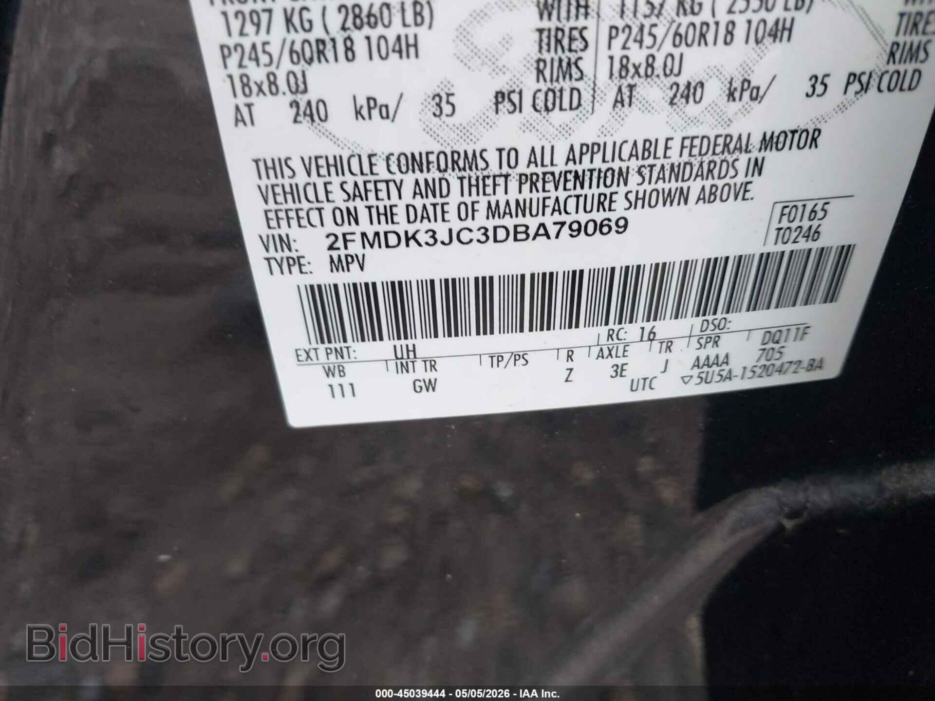 2013 FORD EDGE - VIN: 2FMDK3JC3DBA79069 - Photo 9