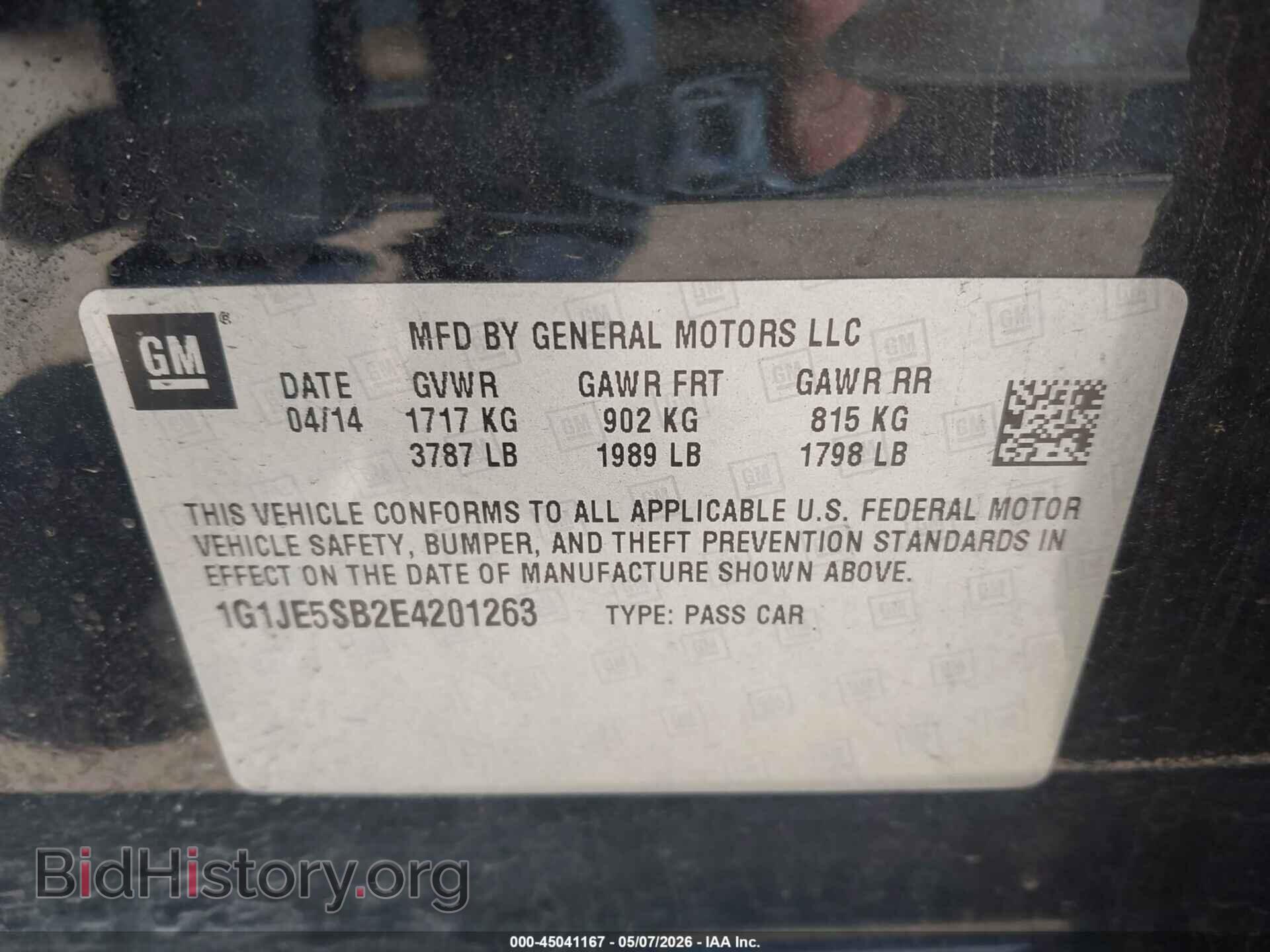 2014 CHEVROLET SONIC - VIN: 1G1JE5SB2E4201263 - Photo 9