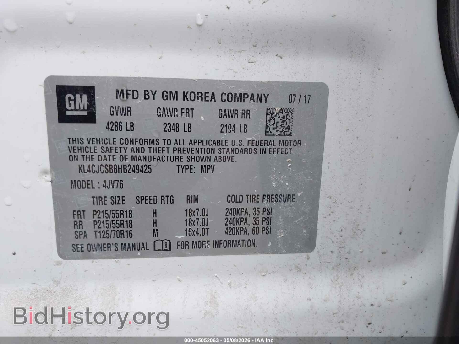 2017 BUICK ENCORE - VIN: KL4CJCSB8HB249425 - Photo 9