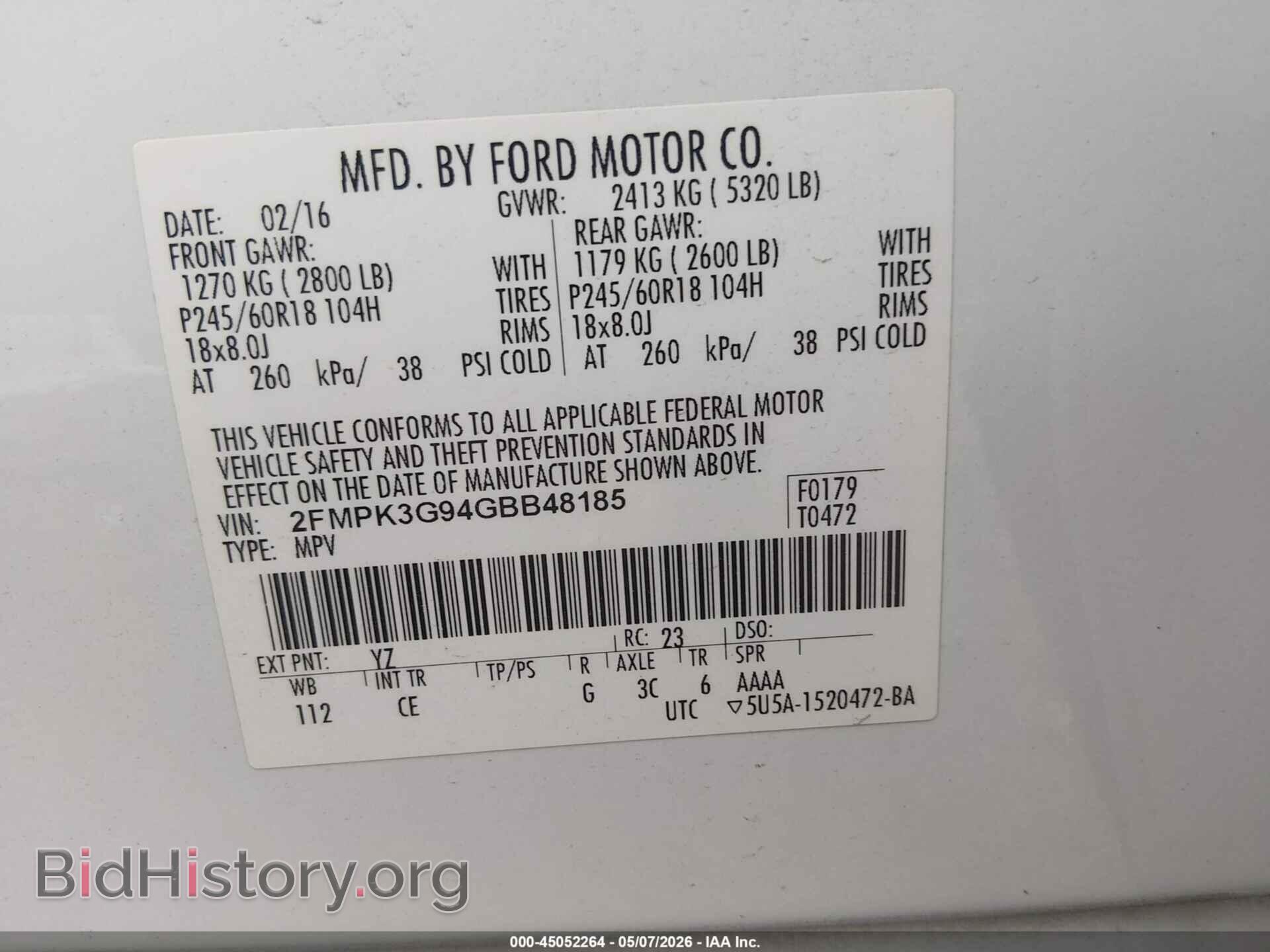 2016 FORD EDGE - VIN: 2FMPK3G94GBB48185 - Фото 9