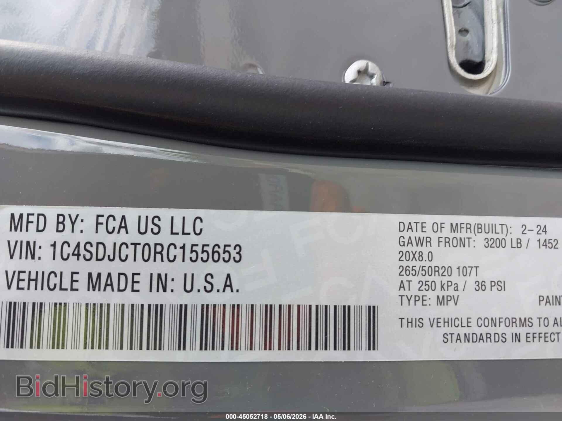 2024 DODGE DURANGO - VIN: 1C4SDJCT0RC155653 - Photo 9