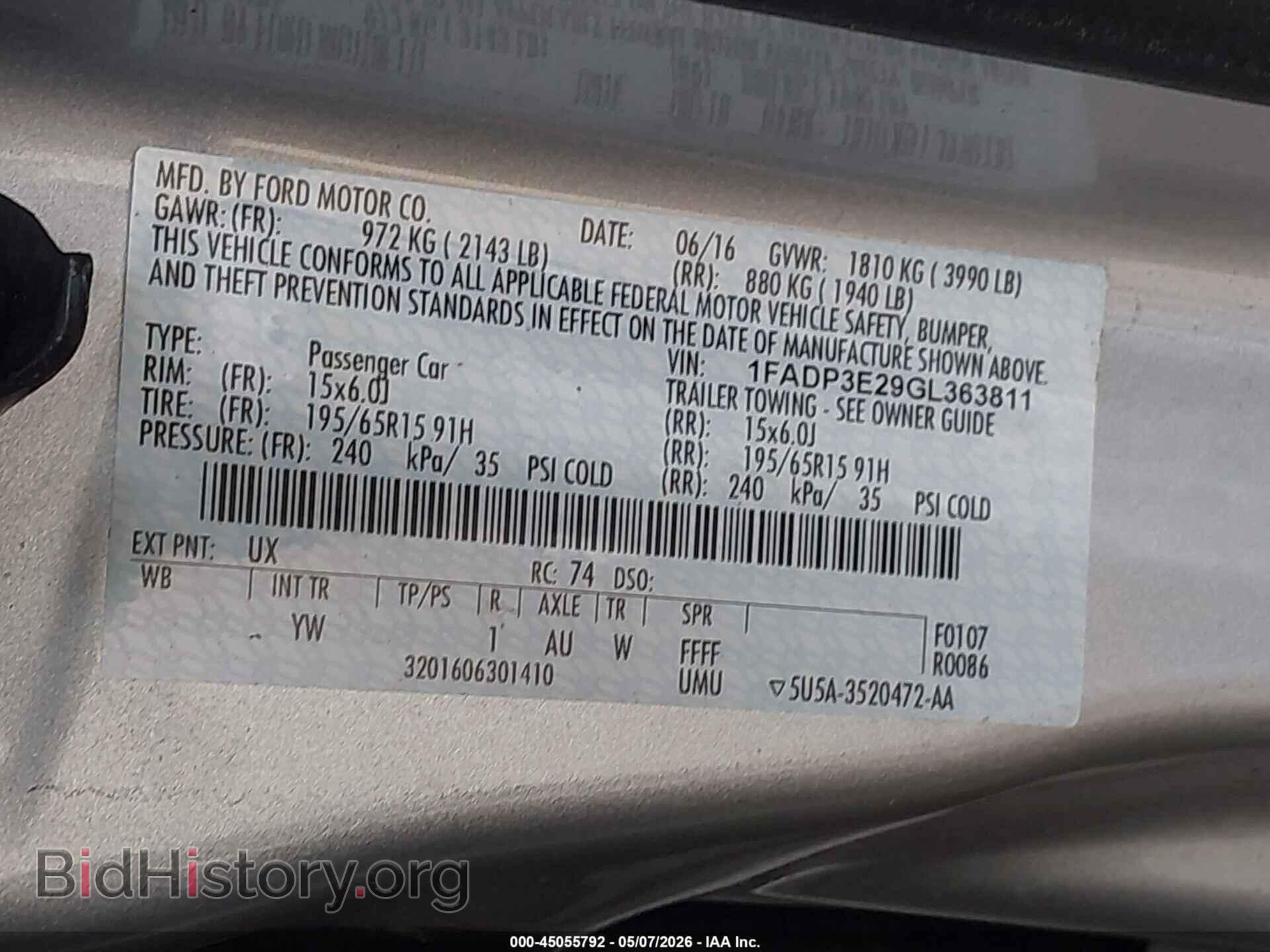 2016 FORD FOCUS - VIN: 1FADP3E29GL363811 - Photo 9