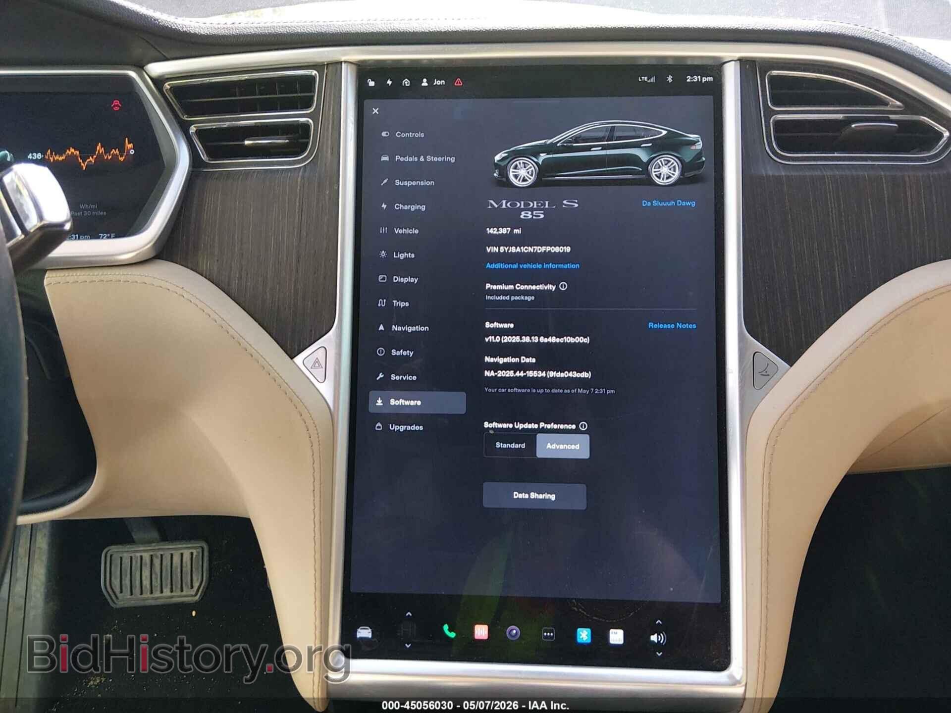 2013 TESLA MODEL S - VIN: 5YJSA1CN7DFP06019 - Photo 7