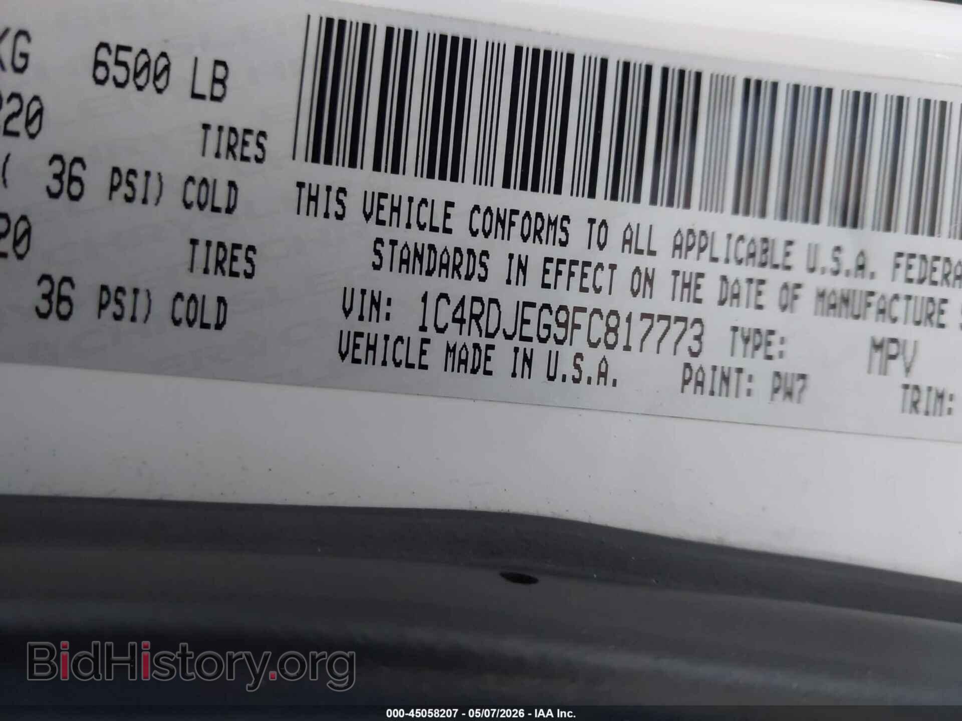 2015 DODGE DURANGO - VIN: 1C4RDJEG9FC817773 - Photo 9