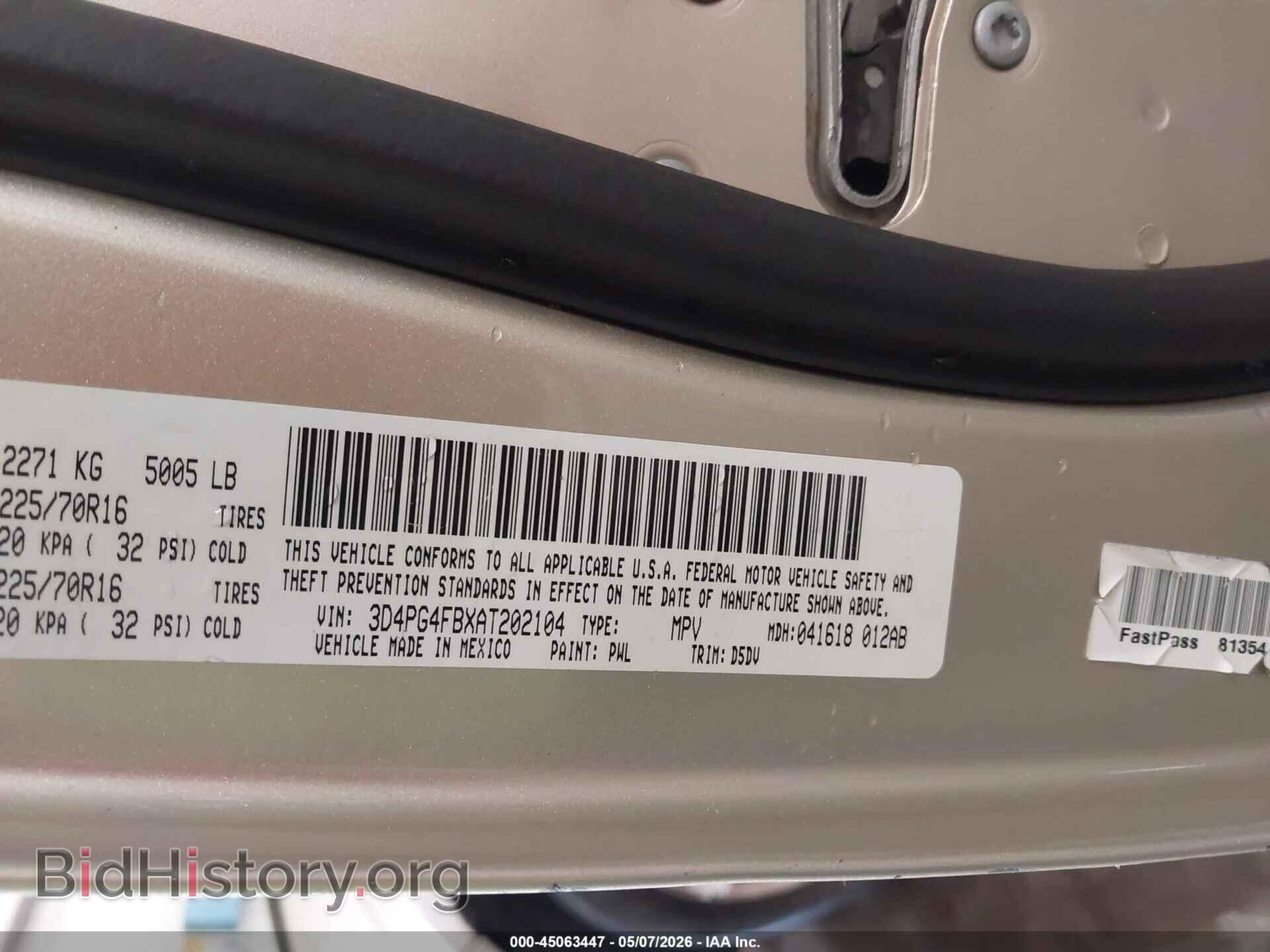 2010 DODGE JOURNEY - VIN: 3D4PG4FBXAT202104 - Фото 9