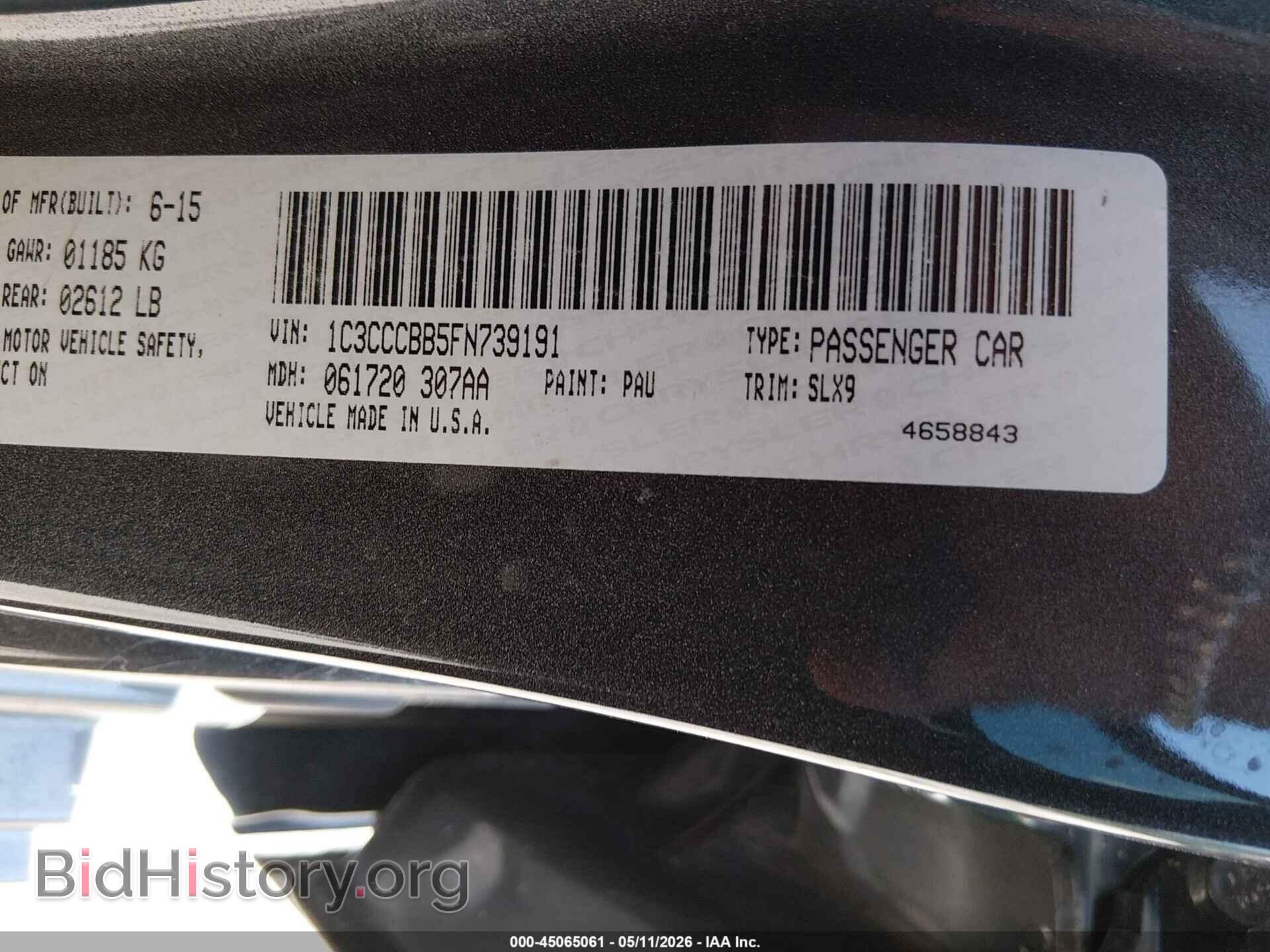 2015 CHRYSLER 200 - VIN: 1C3CCCBB5FN739191 - Photo 9