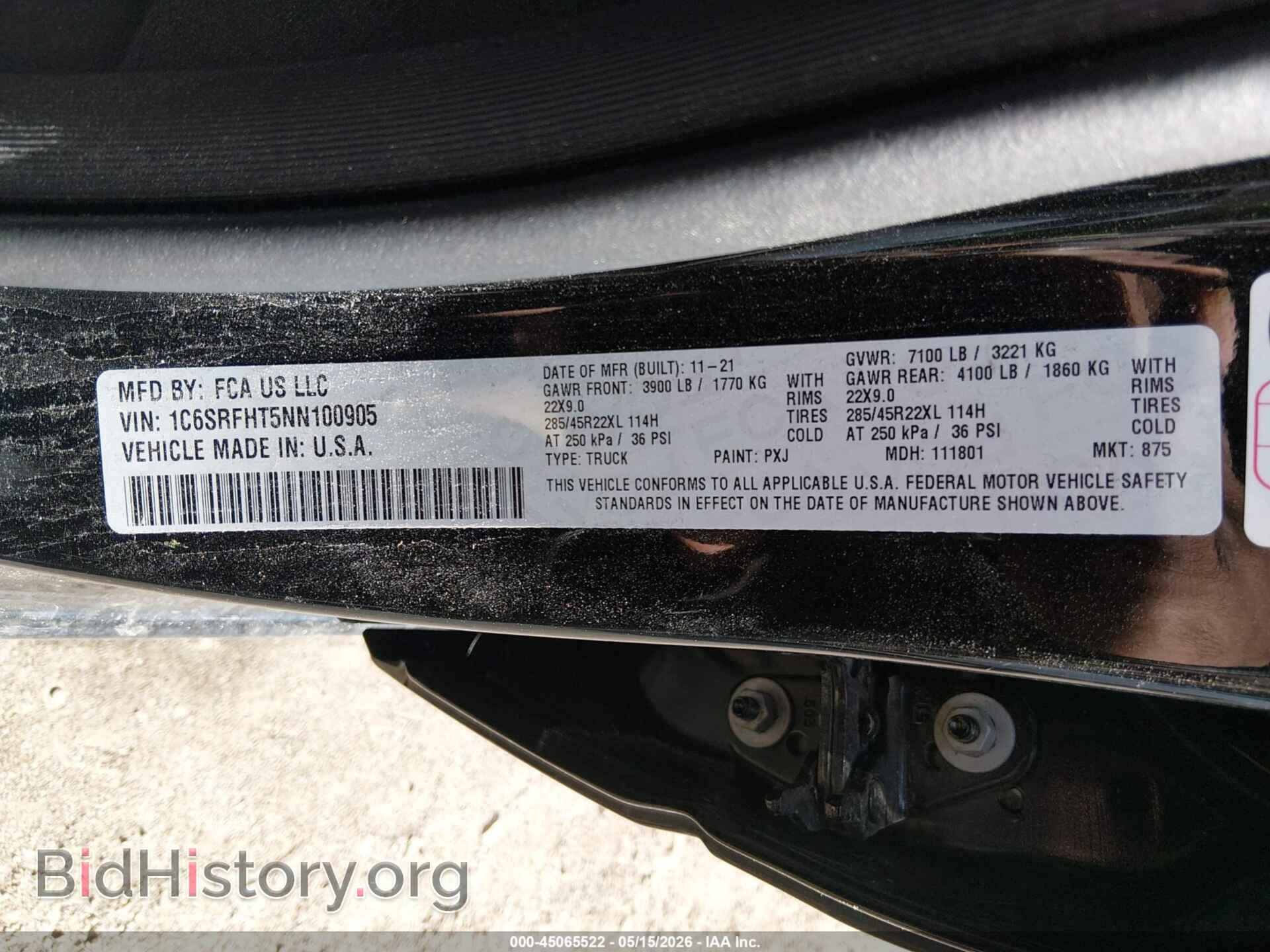 2022 RAM 1500 - VIN: 1C6SRFHT5NN100905 - Фото 9