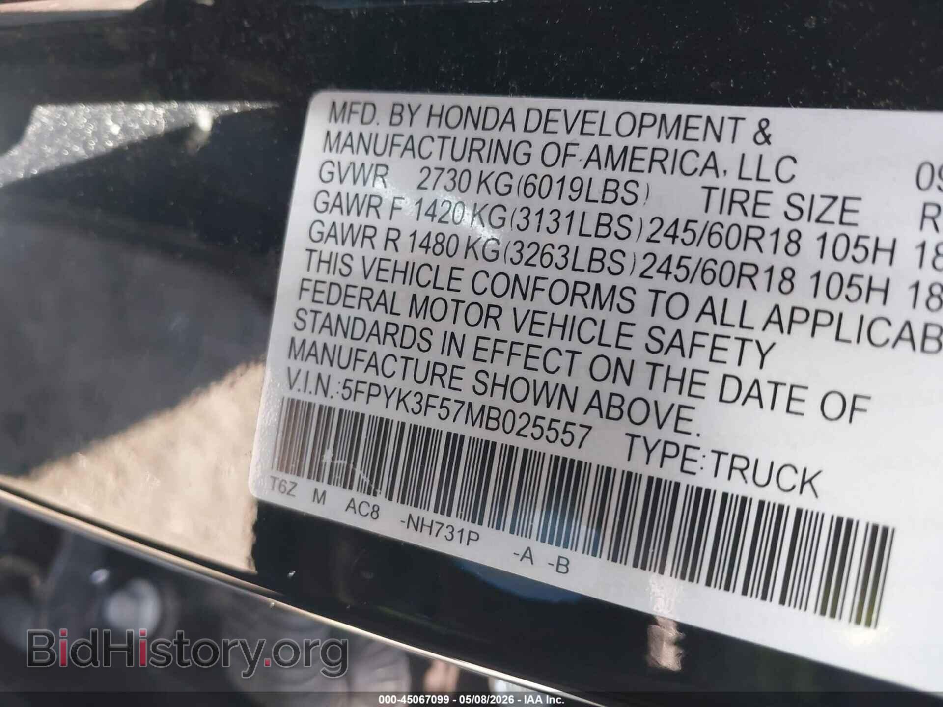 2021 HONDA RIDGELINE - VIN: 5FPYK3F57MB025557 - Photo 9