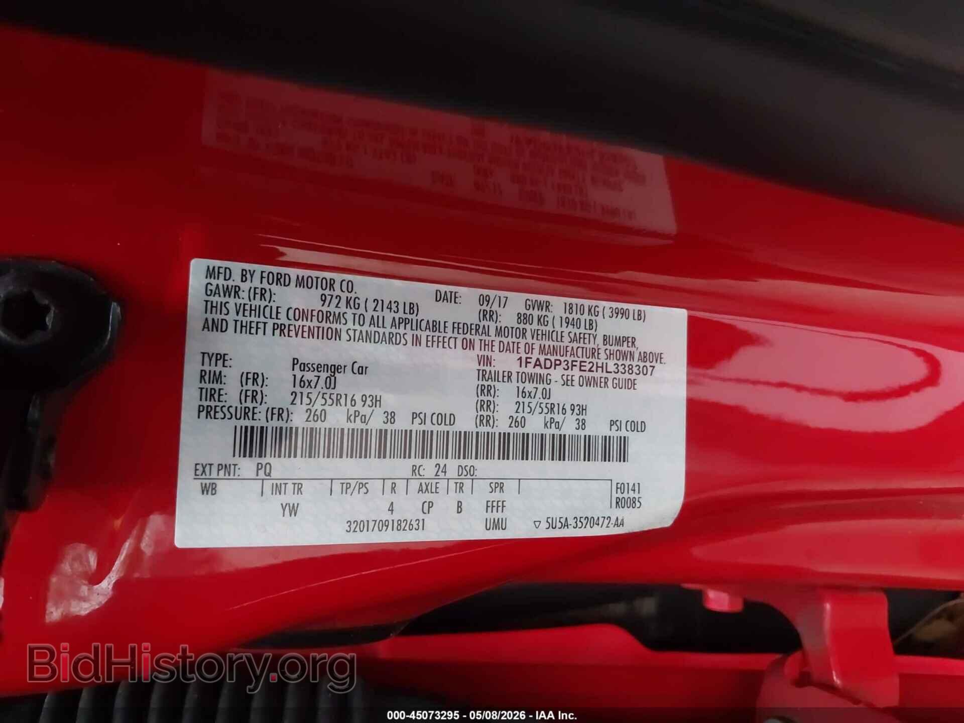 2017 FORD FOCUS - VIN: 1FADP3FE2HL338307 - Photo 9