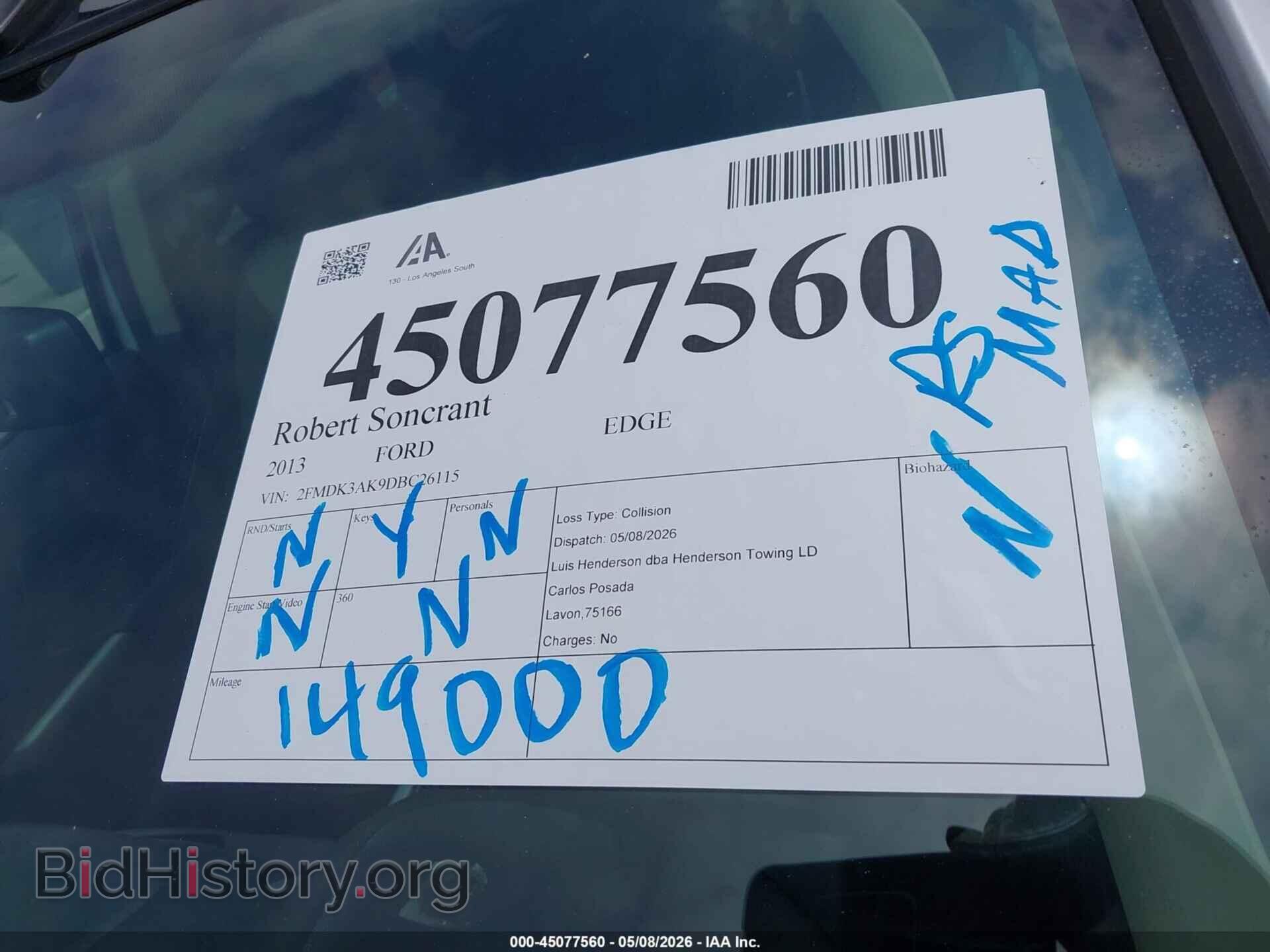 2013 FORD EDGE - VIN: 2FMDK3AK9DBC26115 - Фото 12