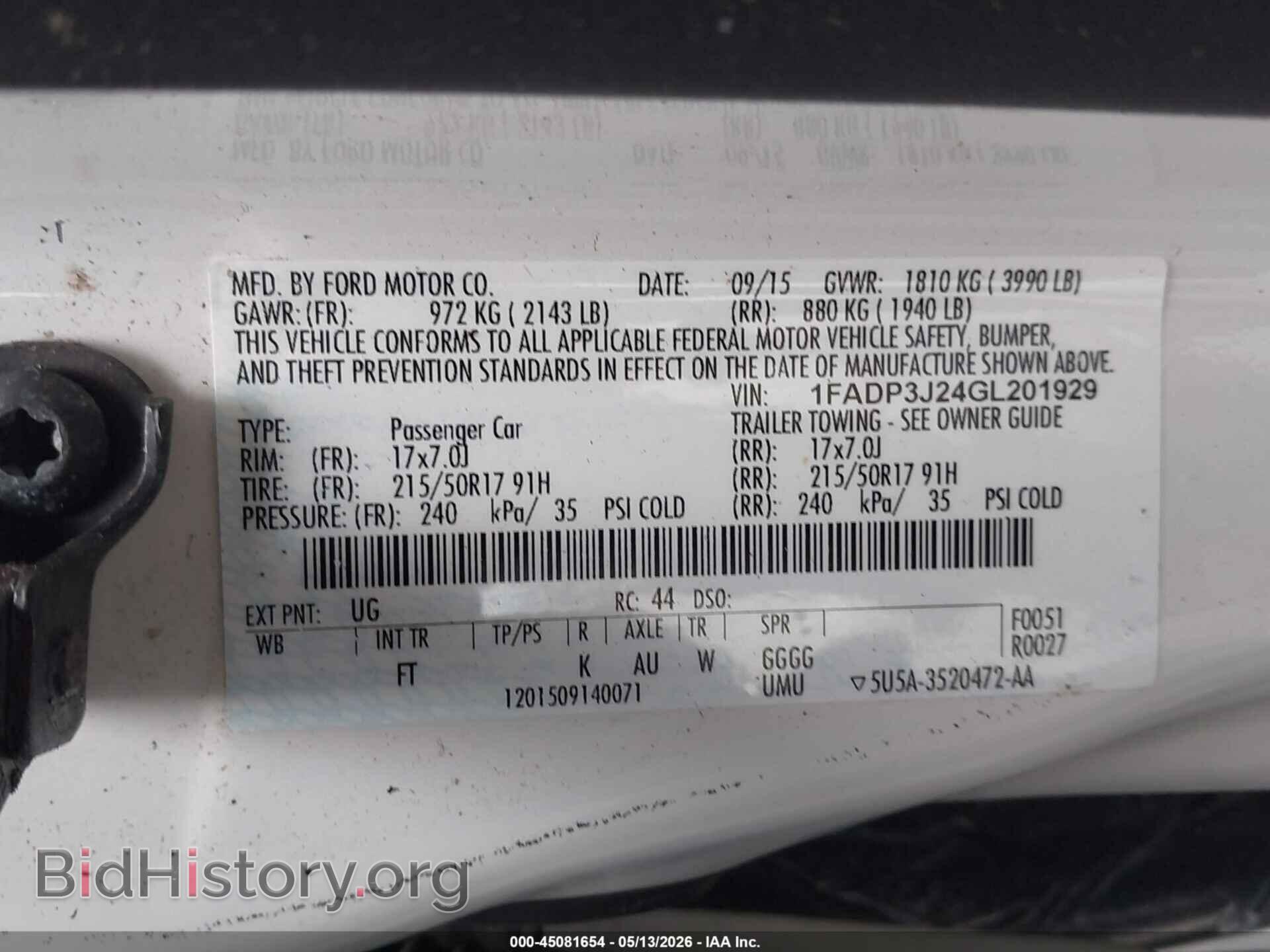 2016 FORD FOCUS - VIN: 1FADP3J24GL201929 - Photo 9