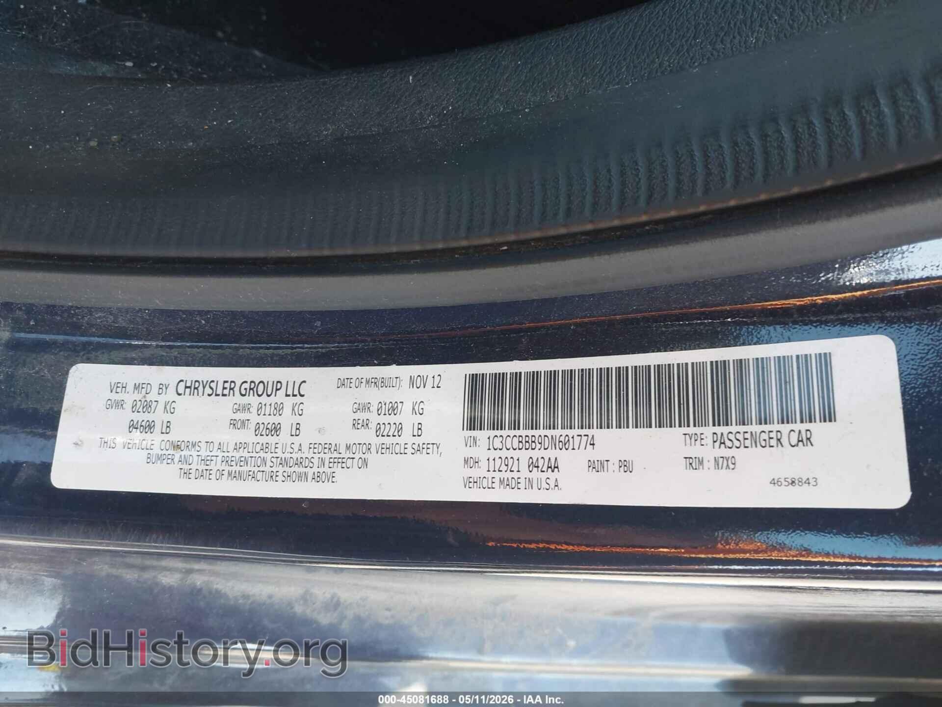 2013 CHRYSLER 200 - VIN: 1C3CCBBB9DN601774 - Photo 9