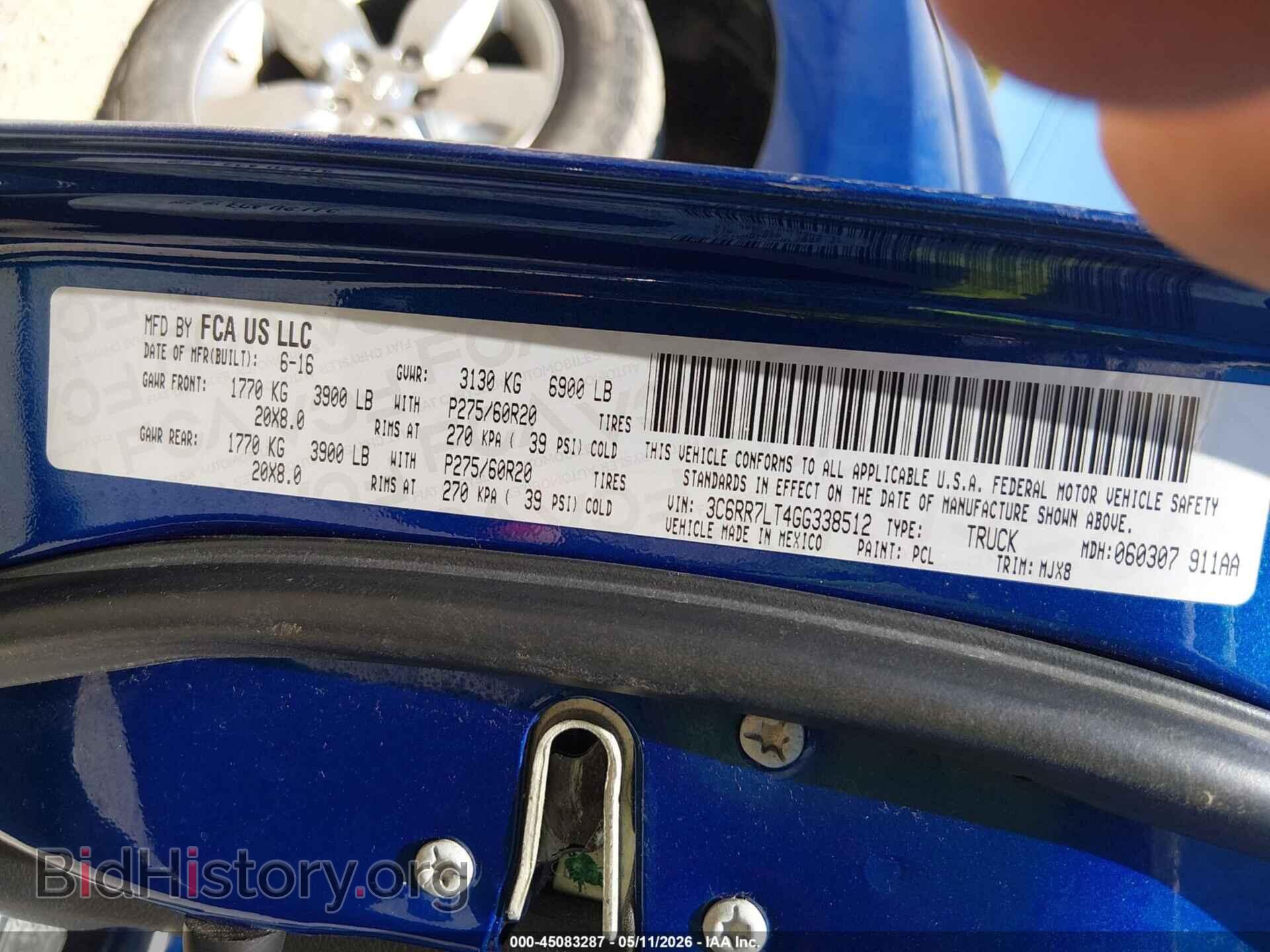 2016 RAM 1500 - VIN: 3C6RR7LT4GG338512 - Фото 9