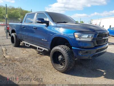 2019 RAM 1500 Laramie 4X4 6'4 Box, blue — VIN 1C6SRFRT6KN673418, IAAI