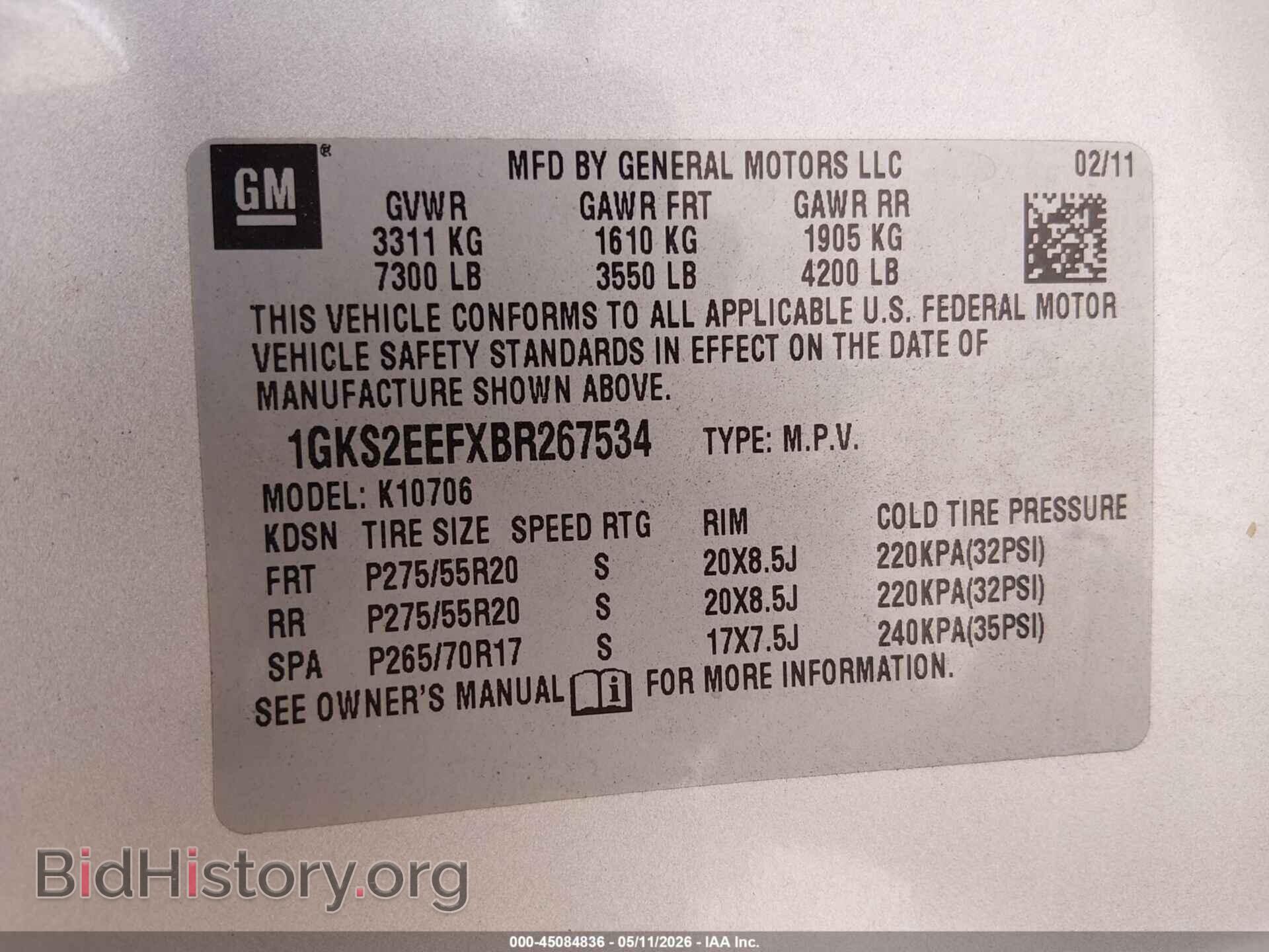 2011 GMC YUKON - VIN: 1GKS2EEFXBR267534 - Фото 9