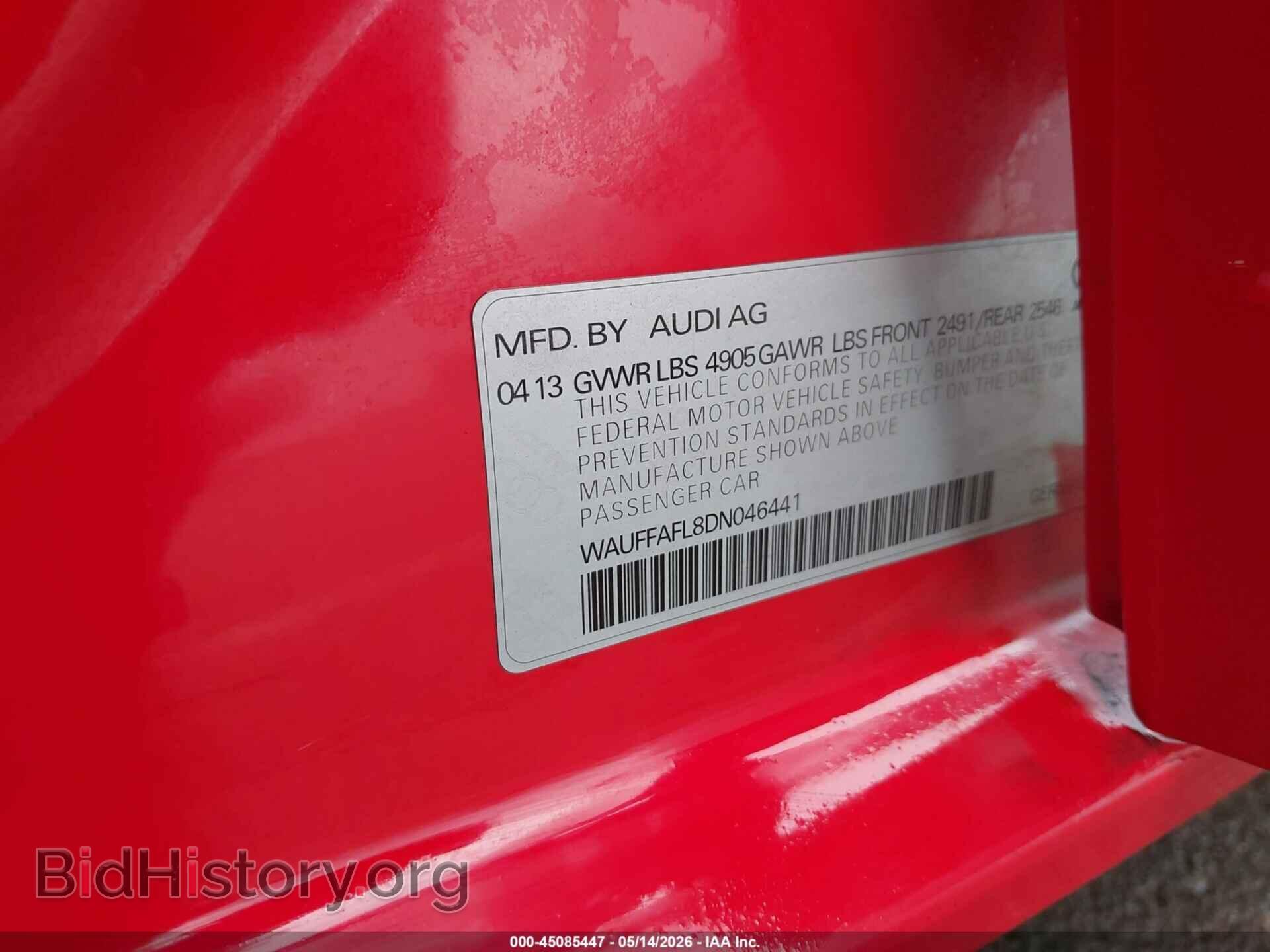 2013 AUDI A4 - VIN: WAUFFAFL8DN046441 - Photo 9