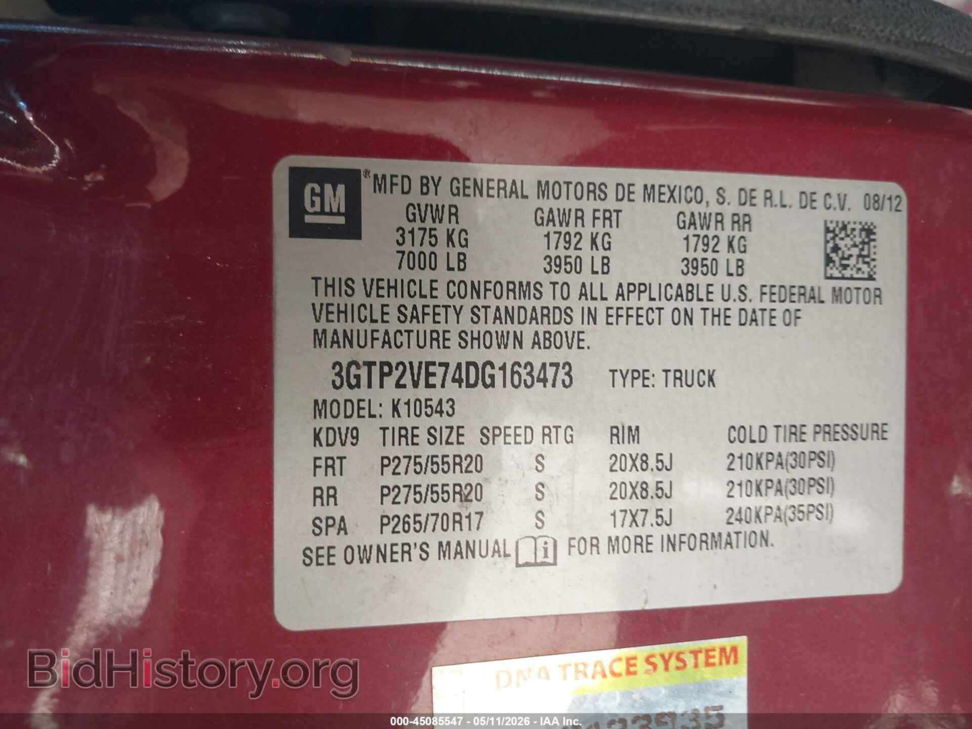2013 GMC SIERRA 1500 - VIN: 3GTP2VE74DG163473 - Photo 9