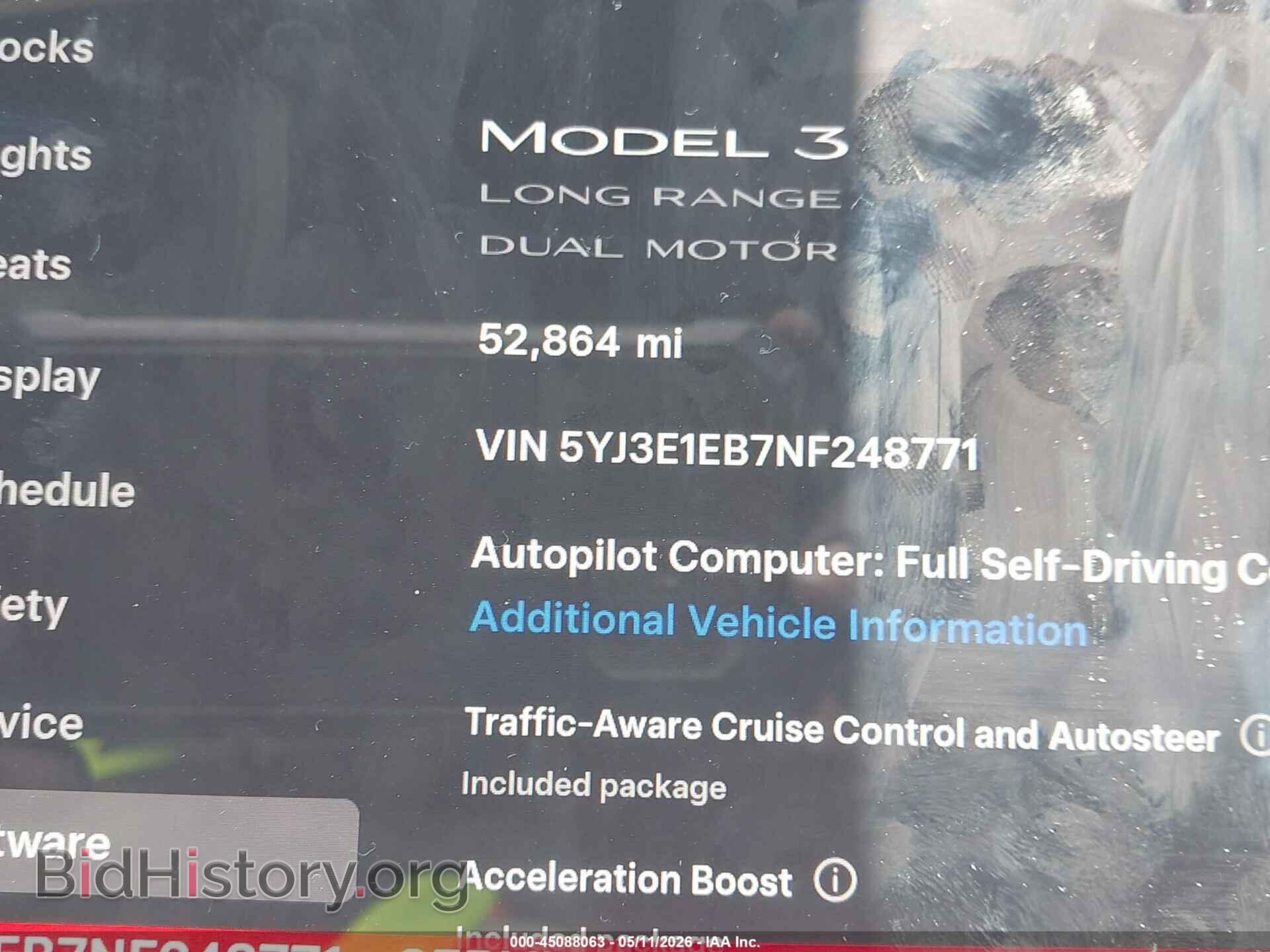 2022 TESLA MODEL 3 - VIN: 5YJ3E1EB7NF248771 - Фото 7