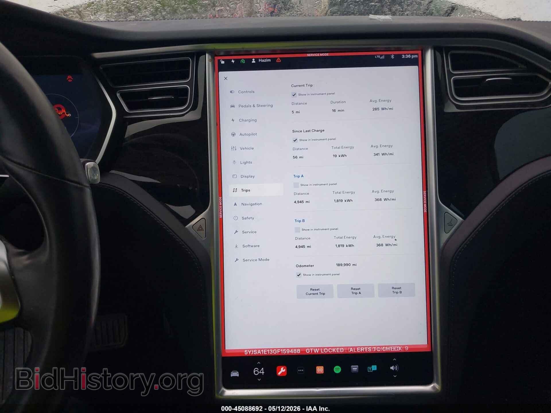 2016 TESLA MODEL S - VIN: 5YJSA1E13GF159488 - Фото 7