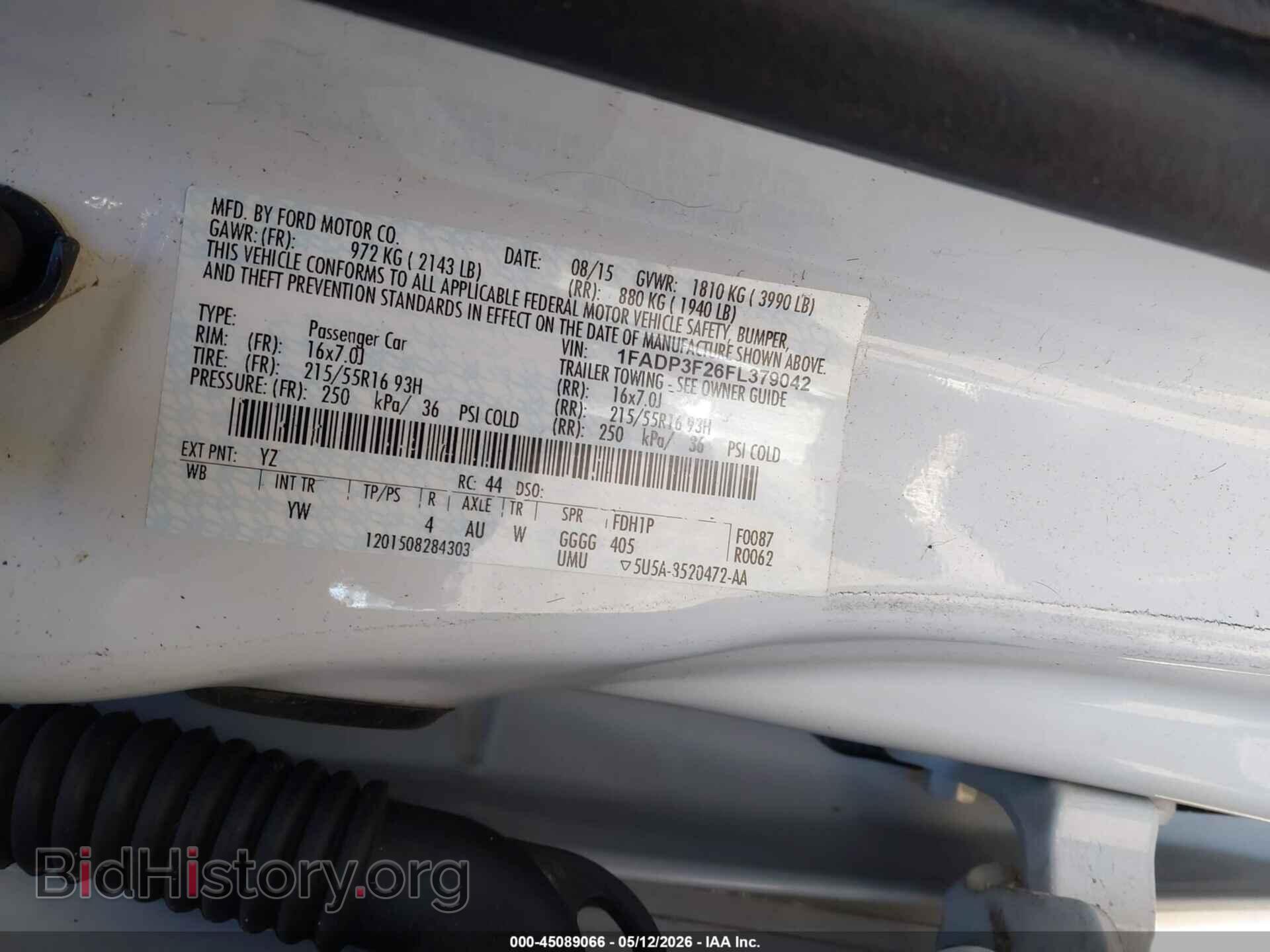 2015 FORD FOCUS - VIN: 1FADP3F26FL379042 - Фото 9
