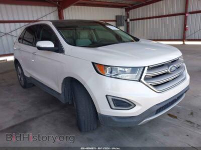 2015 Ford EDGE Titanium, white — VIN 2FMTK3K98FBB24802, IAAI