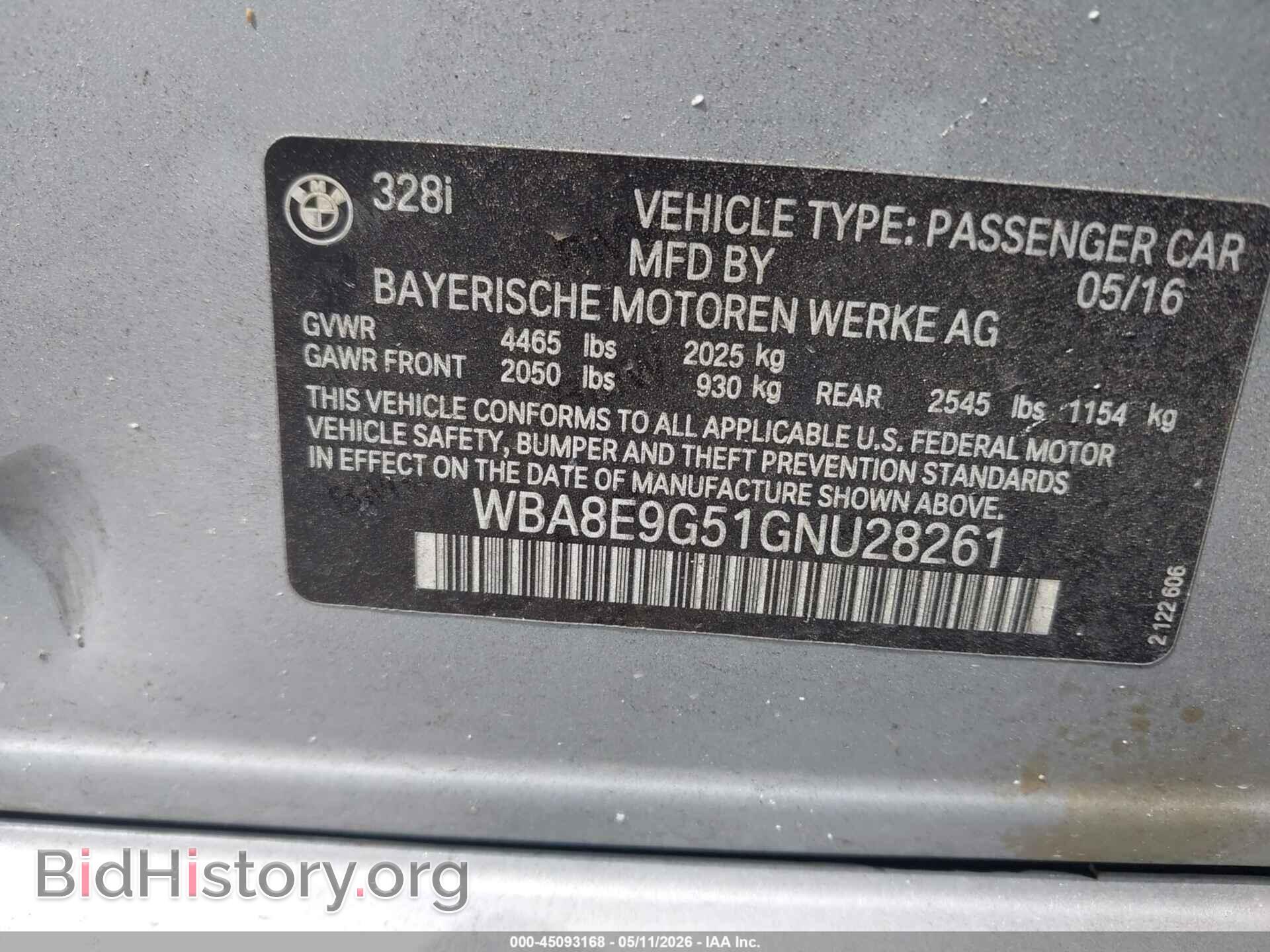 2016 BMW 328I - VIN: WBA8E9G51GNU28261 - Фото 9