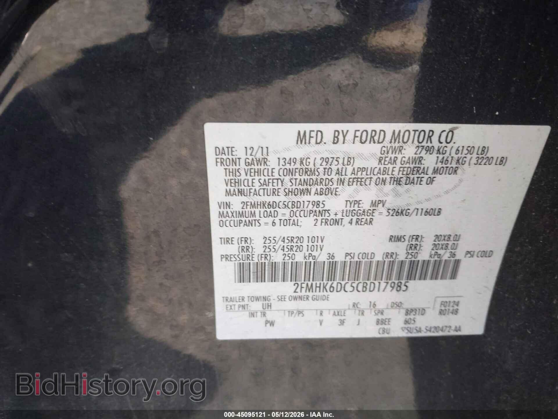 2012 FORD FLEX - VIN: 2FMHK6DC5CBD17985 - Photo 9