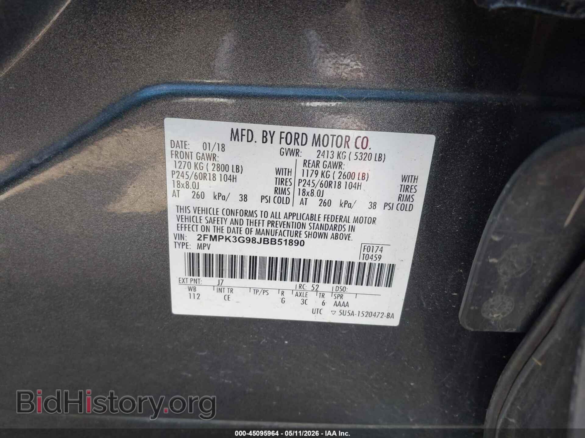 2018 FORD EDGE - VIN: 2FMPK3G98JBB51890 - Photo 9