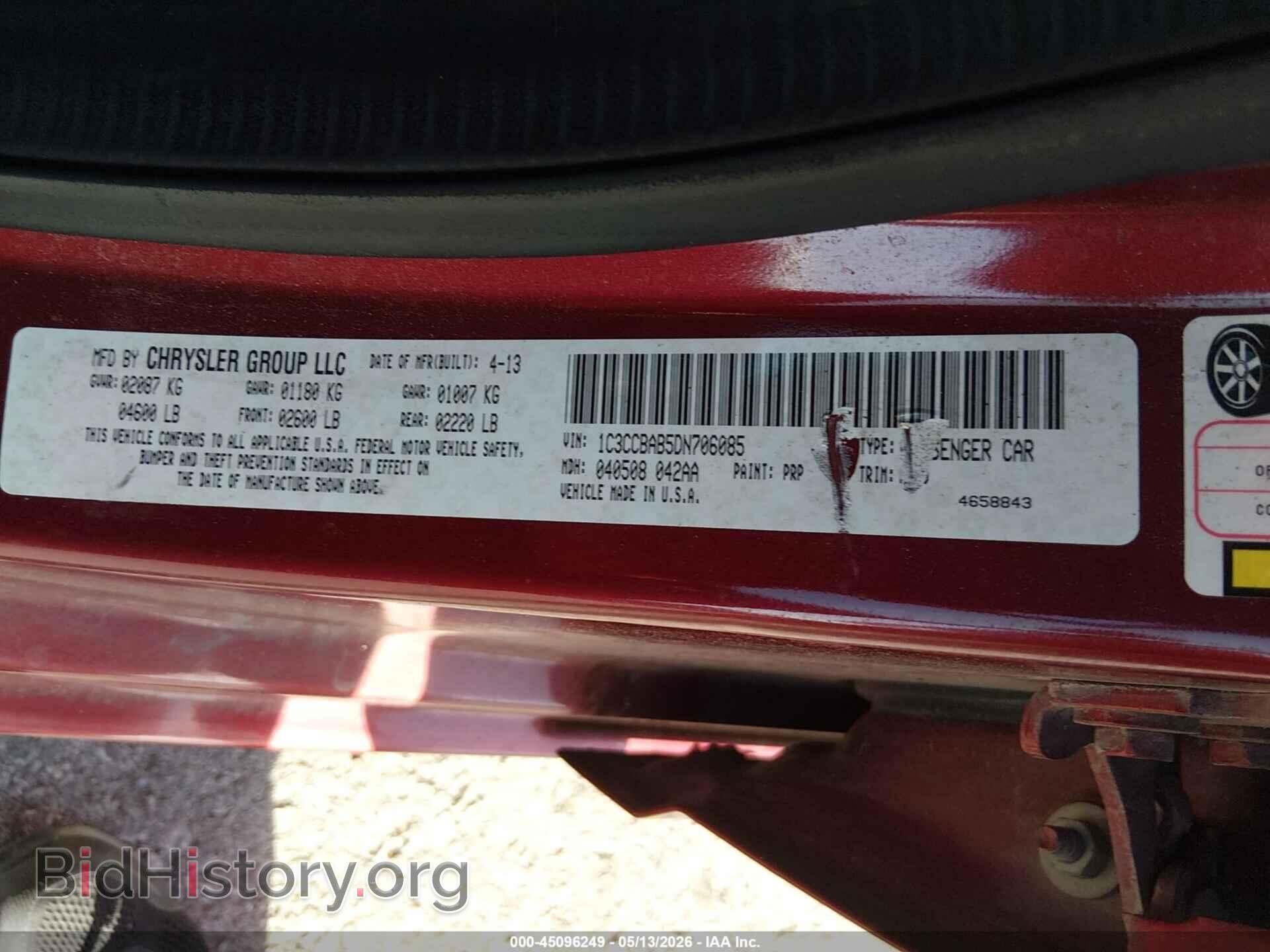 2013 CHRYSLER 200 - VIN: 1C3CCBAB5DN706085 - Photo 9