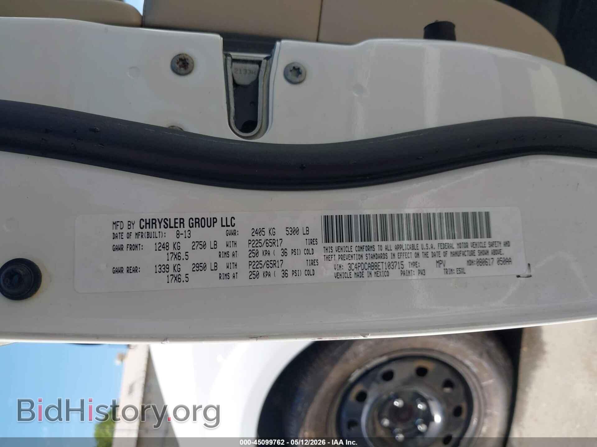 2014 DODGE JOURNEY - VIN: 3C4PDCAB8ET103715 - Фото 9