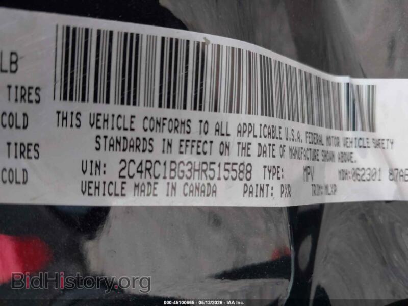 2017 Chrysler PACIFICA (VIN 2C4RC1BG3HR515588) — photo 9 of 15