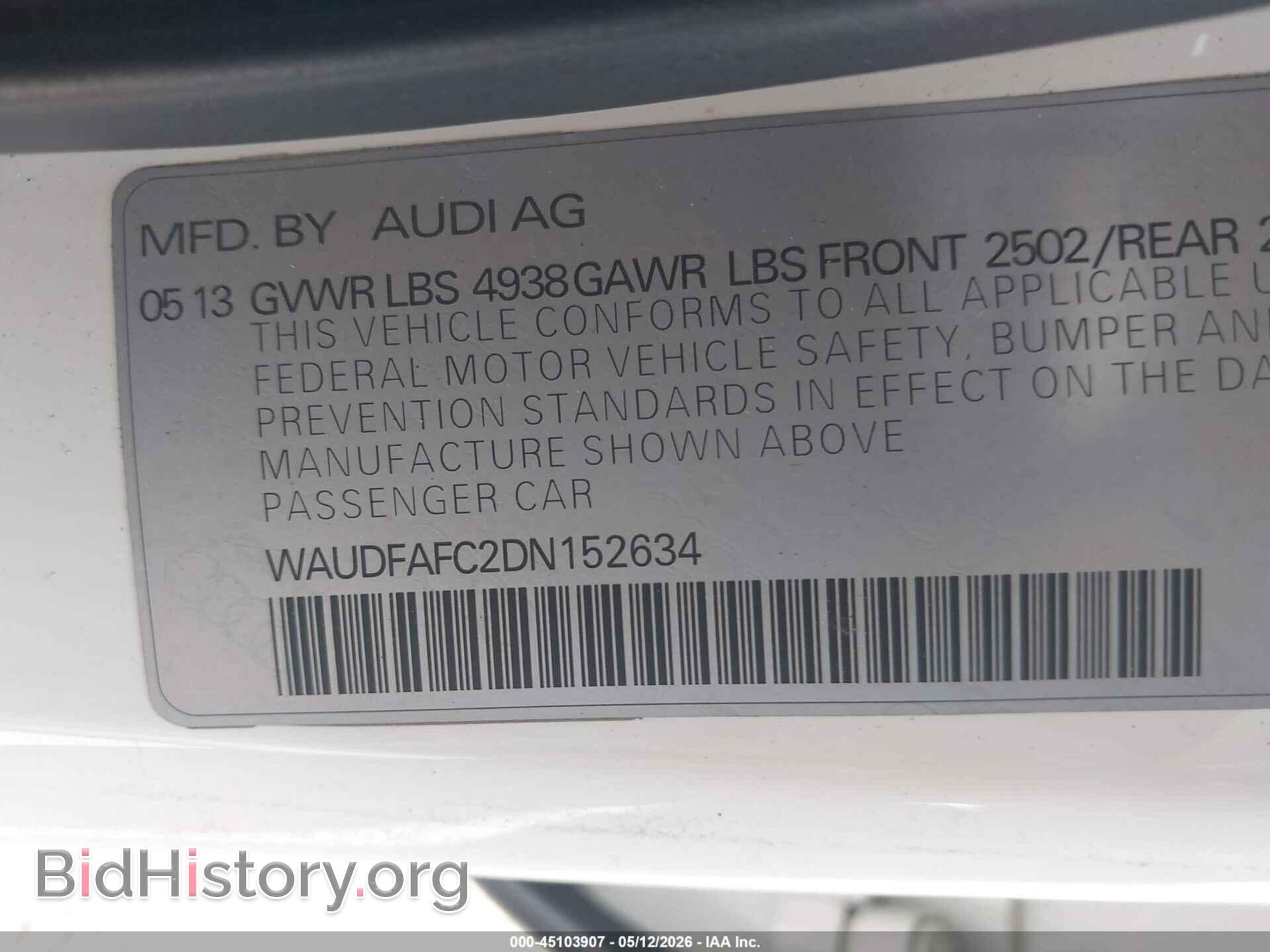 2013 AUDI A6 - VIN: WAUDFAFC2DN152634 - Фото 9