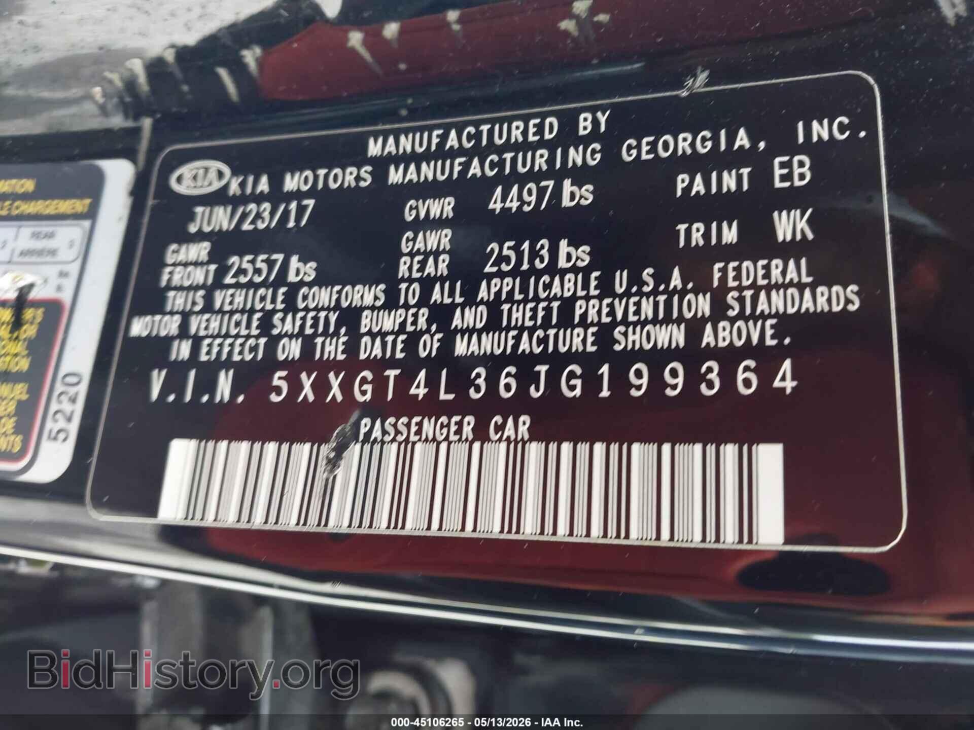 2018 KIA OPTIMA - VIN: 5XXGT4L36JG199364 - Фото 9