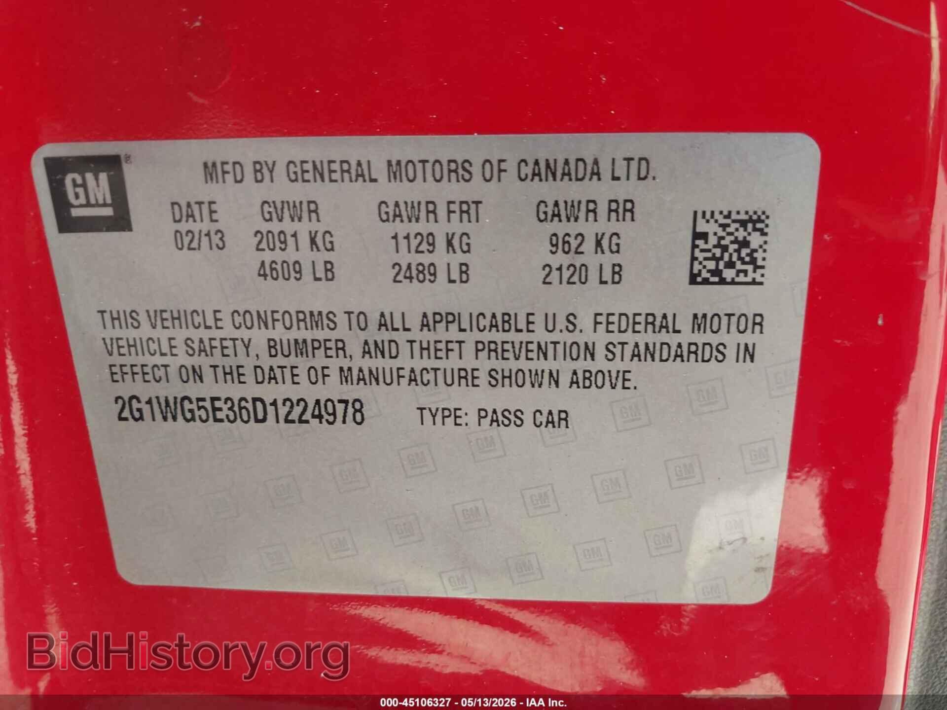 2013 CHEVROLET IMPALA - VIN: 2G1WG5E36D1224978 - Фото 9