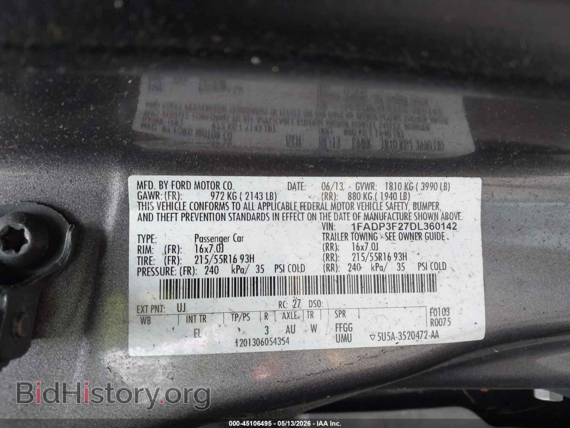 2013 FORD FOCUS - VIN: 1FADP3F27DL360142 - Photo 9