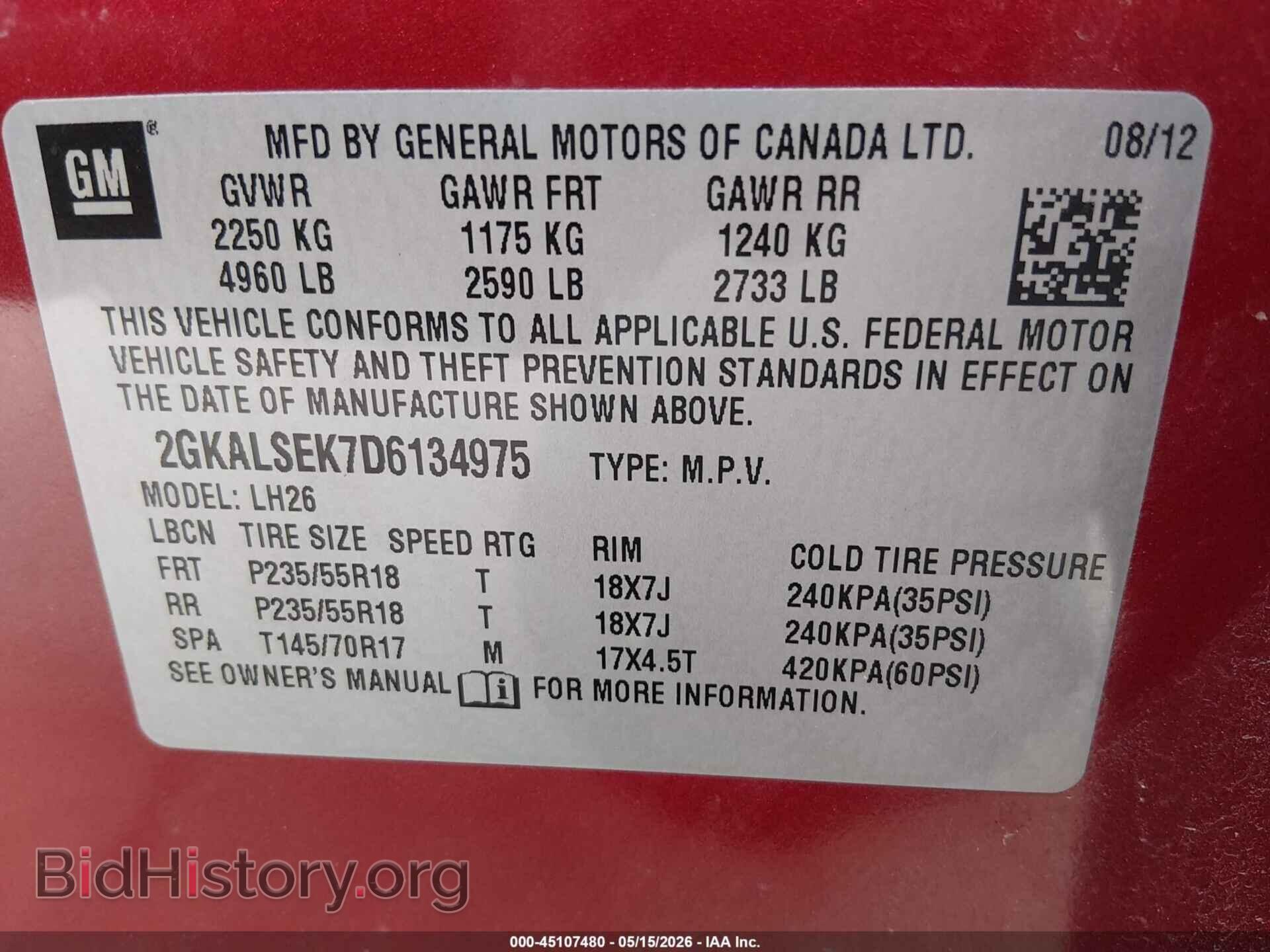 2013 GMC TERRAIN - VIN: 2GKALSEK7D6134975 - Фото 9