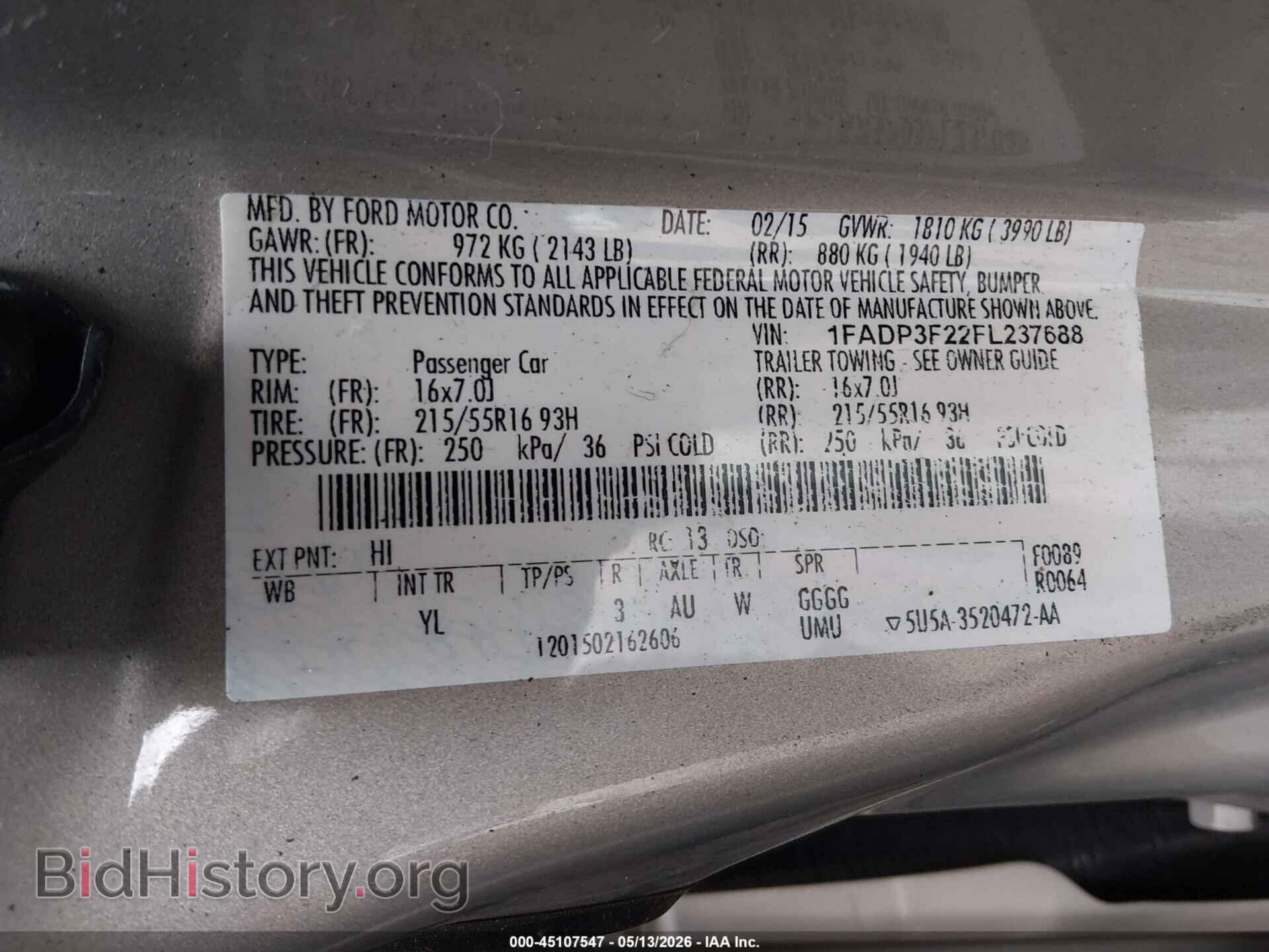 2015 FORD FOCUS - VIN: 1FADP3F22FL237688 - Photo 9