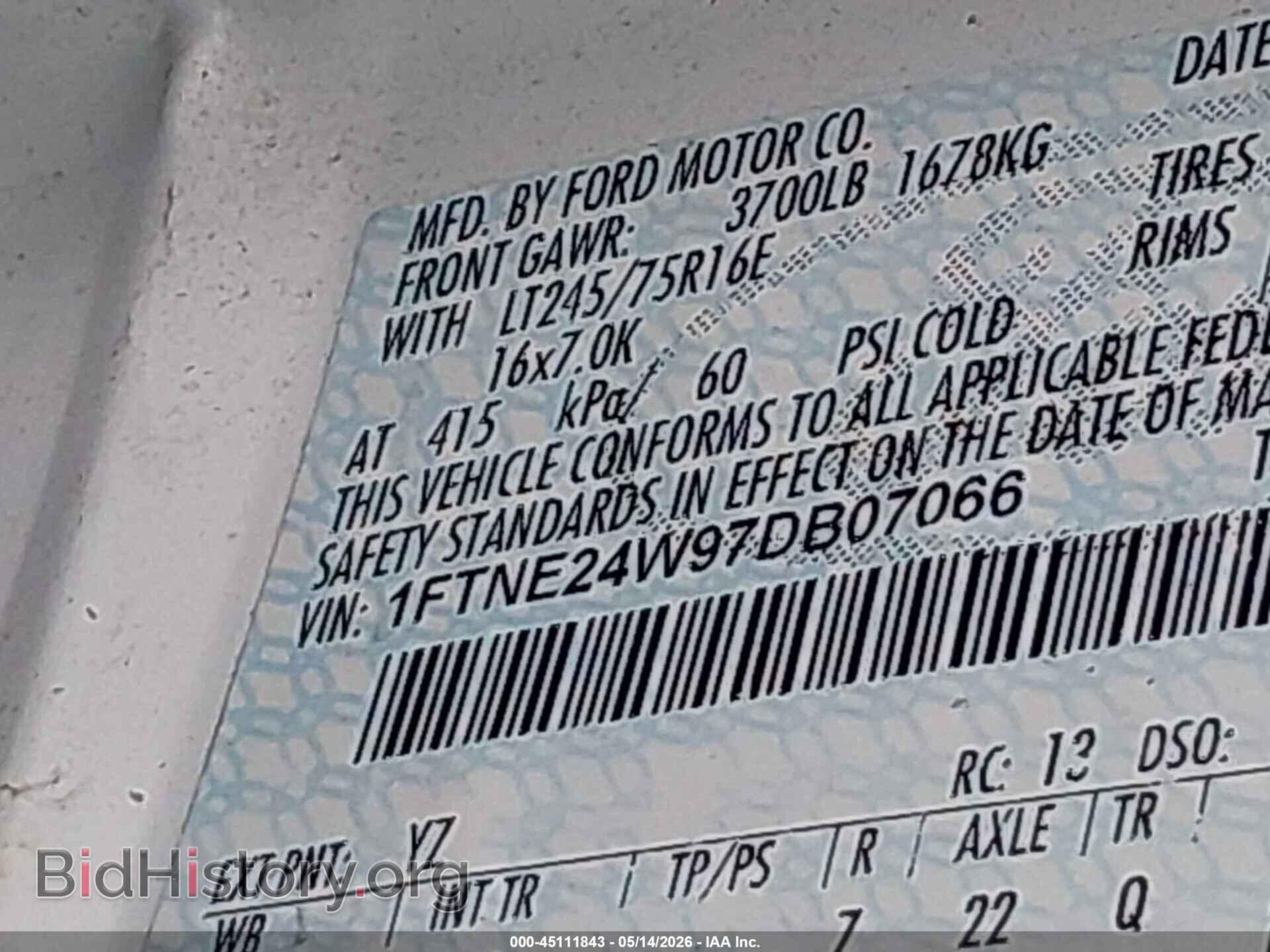 2007 FORD E-250 - VIN: 1FTNE24W97DB07066 - Фото 9