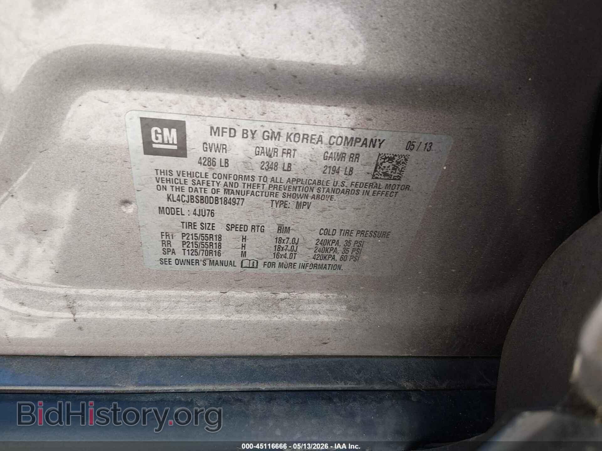 2013 BUICK ENCORE - VIN: KL4CJBSB0DB184977 - Photo 9
