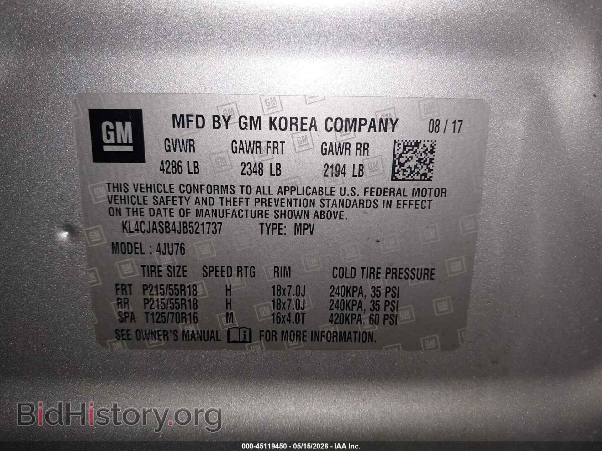 2018 BUICK ENCORE - VIN: KL4CJASB4JB521737 - Photo 9