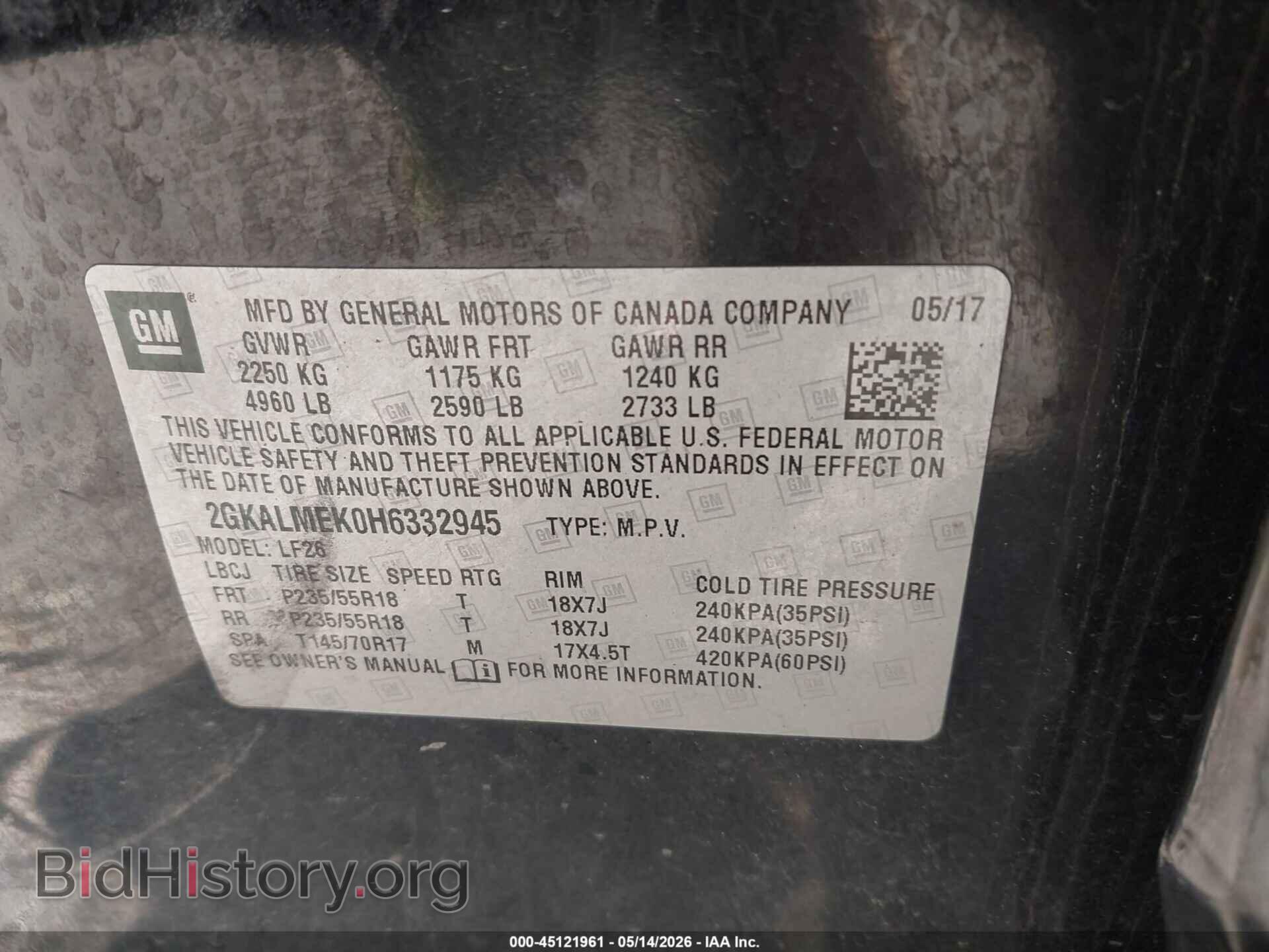 2017 GMC TERRAIN - VIN: 2GKALMEK0H6332945 - Фото 9