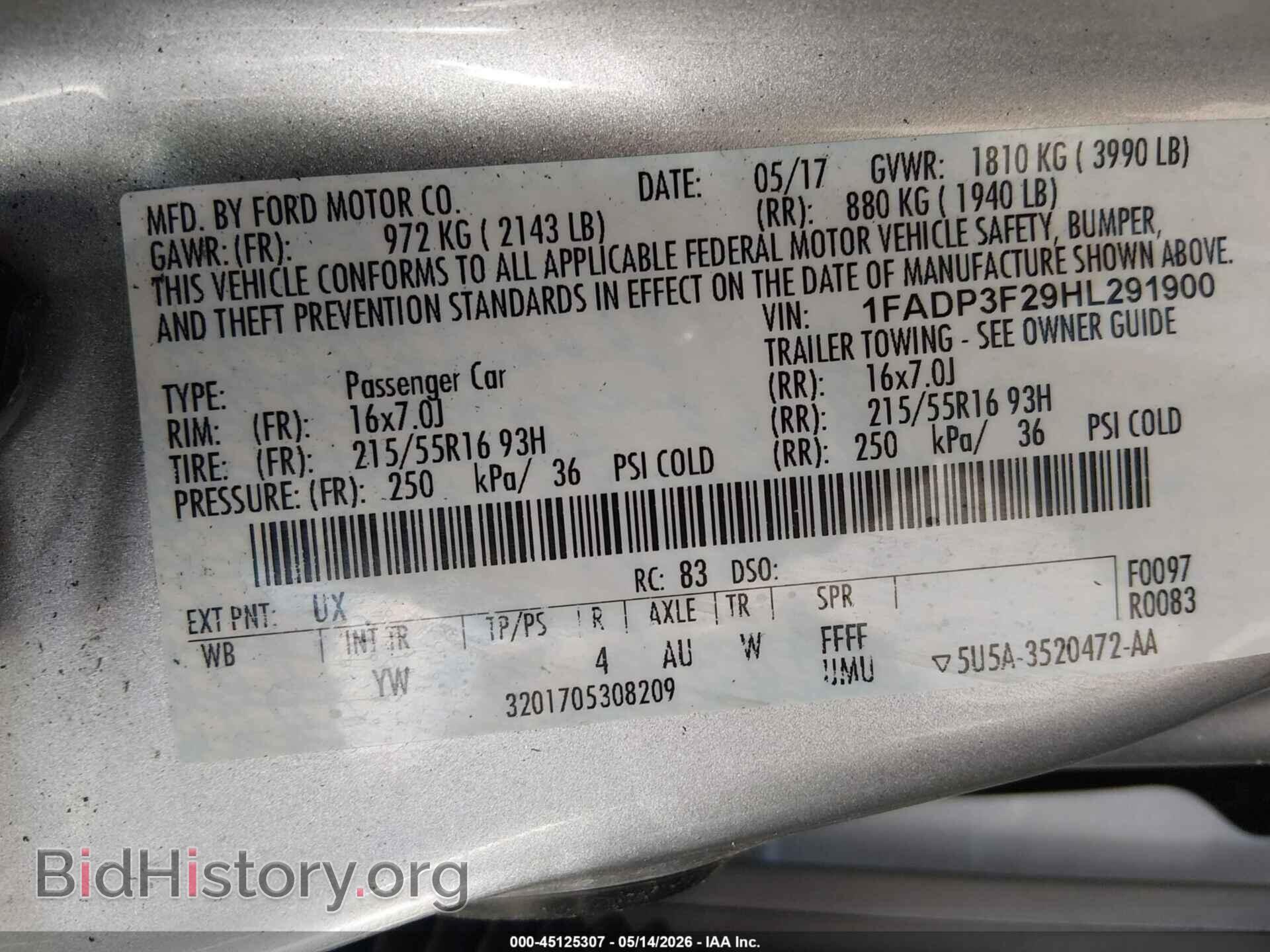 2017 FORD FOCUS - VIN: 1FADP3F29HL291900 - Photo 9