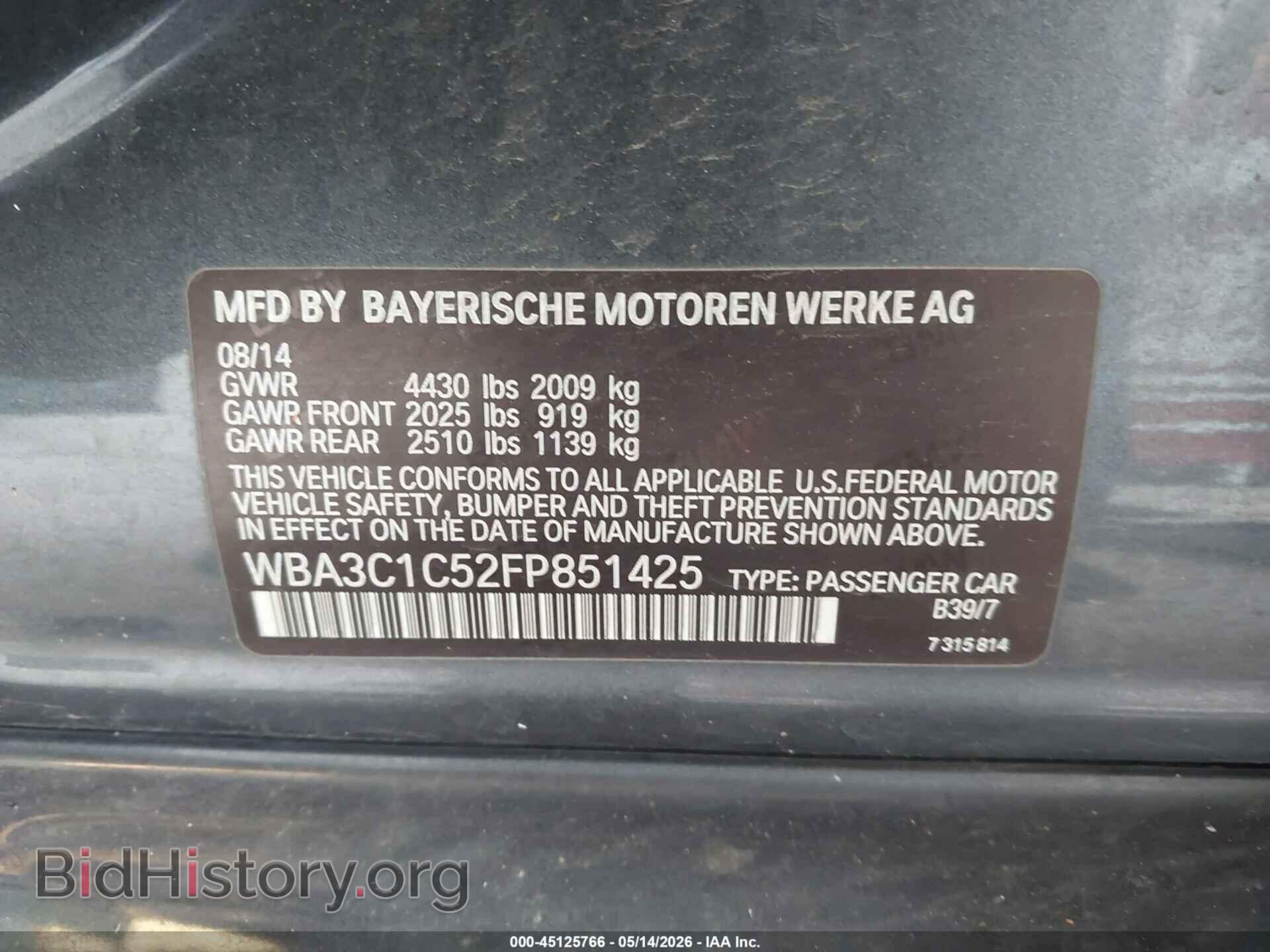 2015 BMW 328I - VIN: WBA3C1C52FP851425 - Фото 9