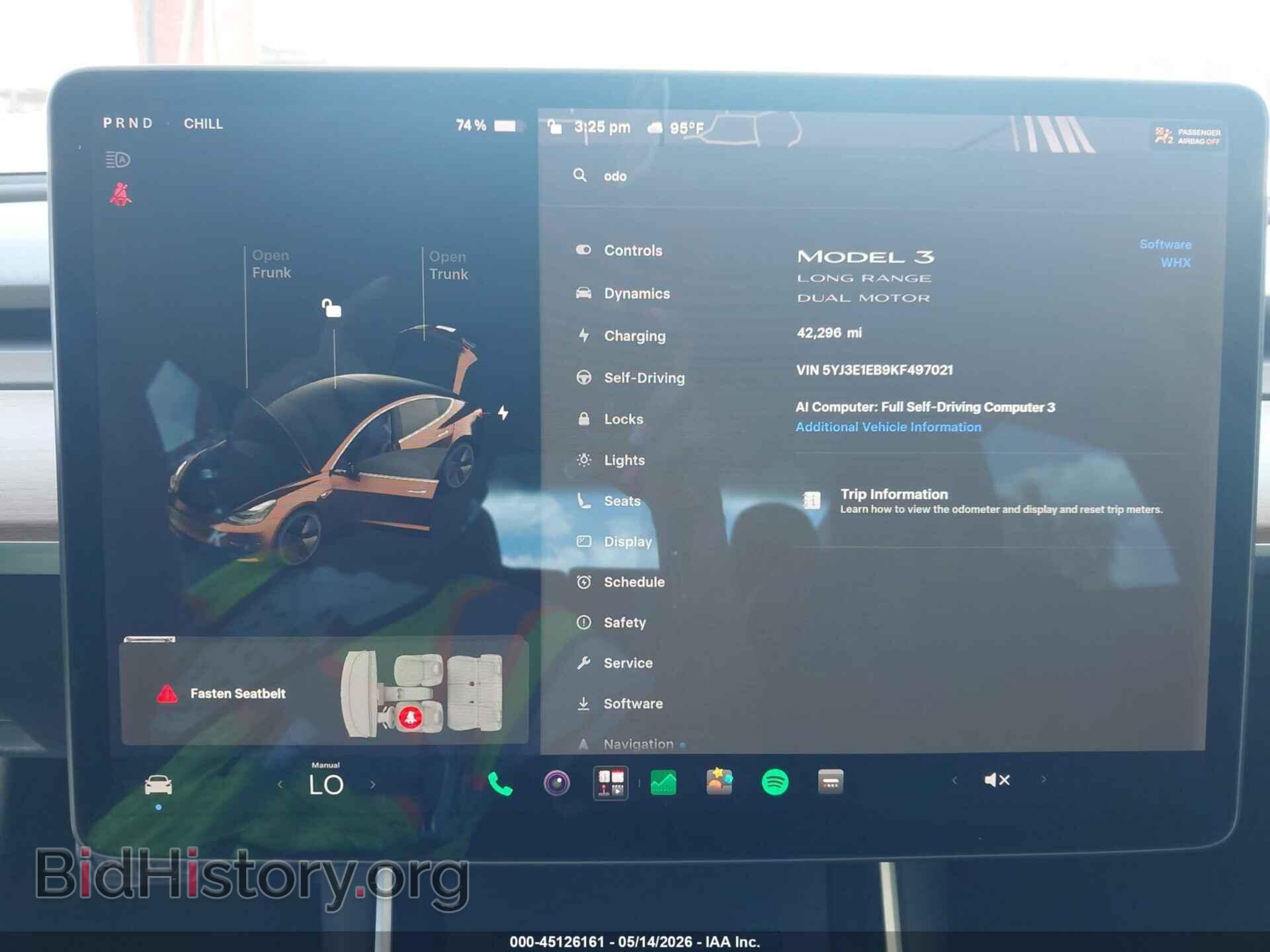 2019 TESLA MODEL 3 - VIN: 5YJ3E1EB9KF497021 - Фото 7