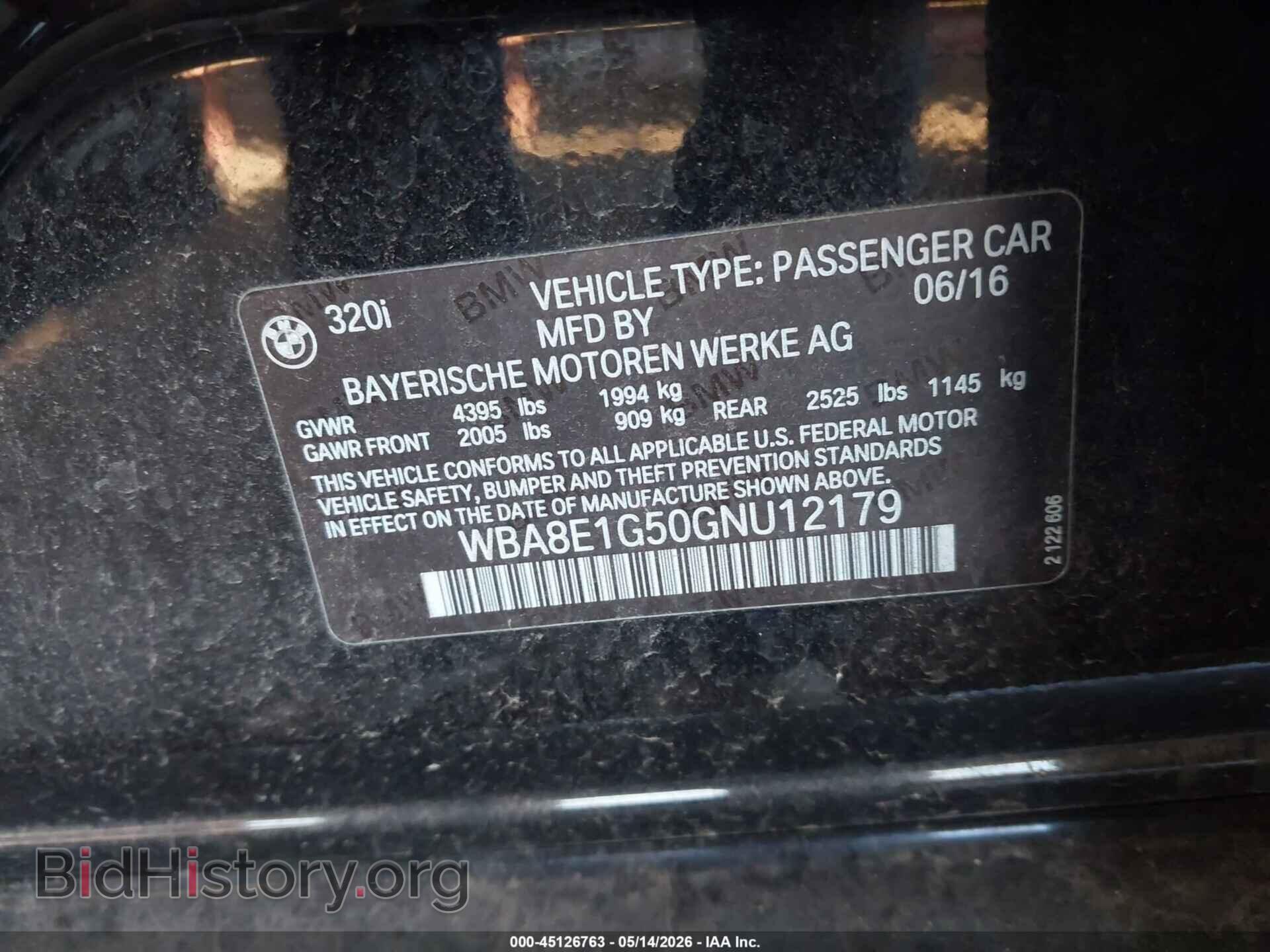 2016 BMW 320I - VIN: WBA8E1G50GNU12179 - Фото 9