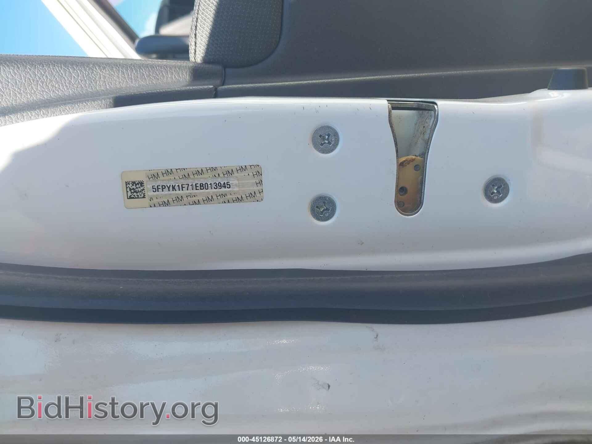 2014 HONDA RIDGELINE - VIN: 5FPYK1F71EB013945 - Фото 9