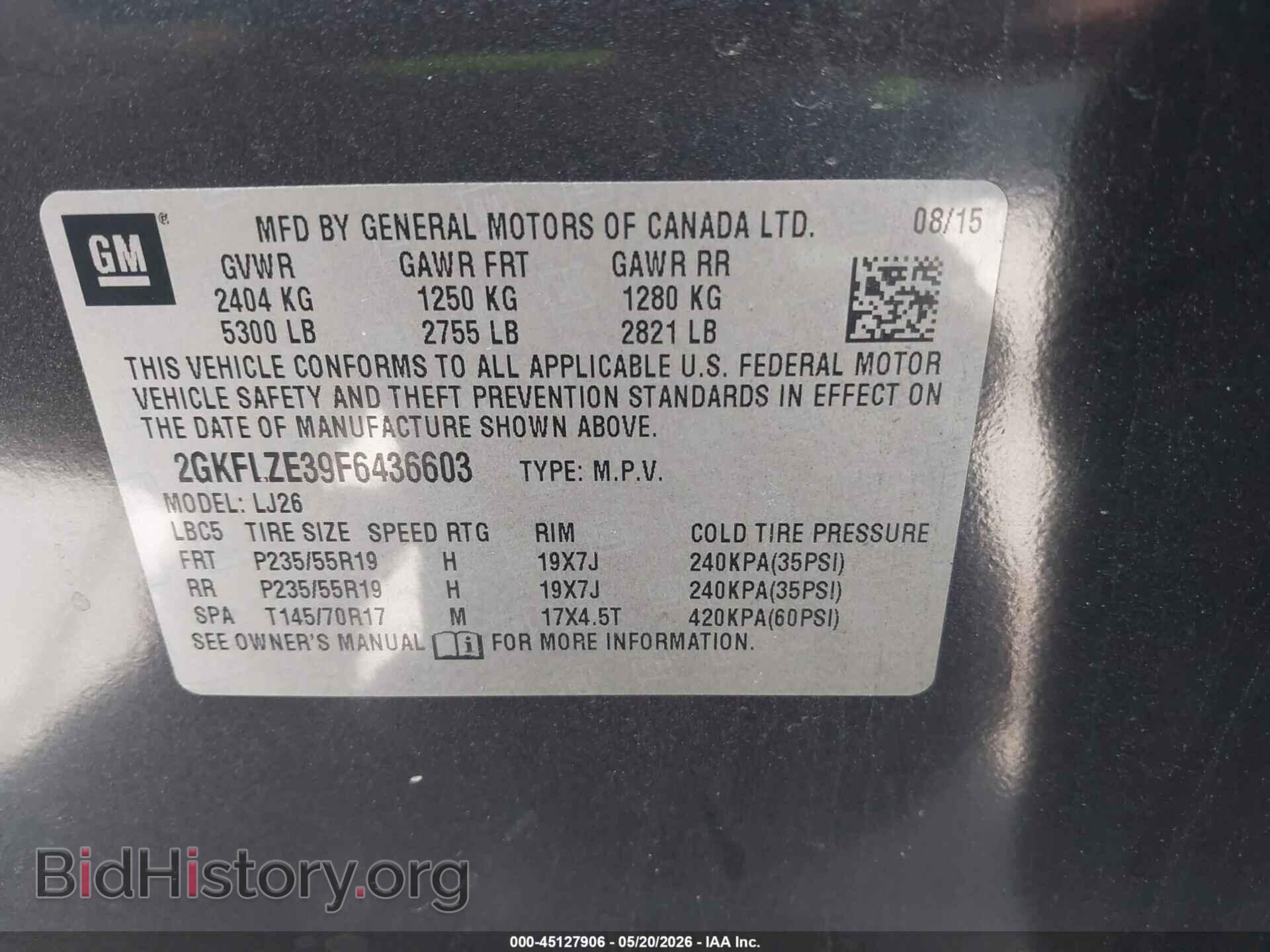 2015 GMC TERRAIN - VIN: 2GKFLZE39F6436603 - Фото 9