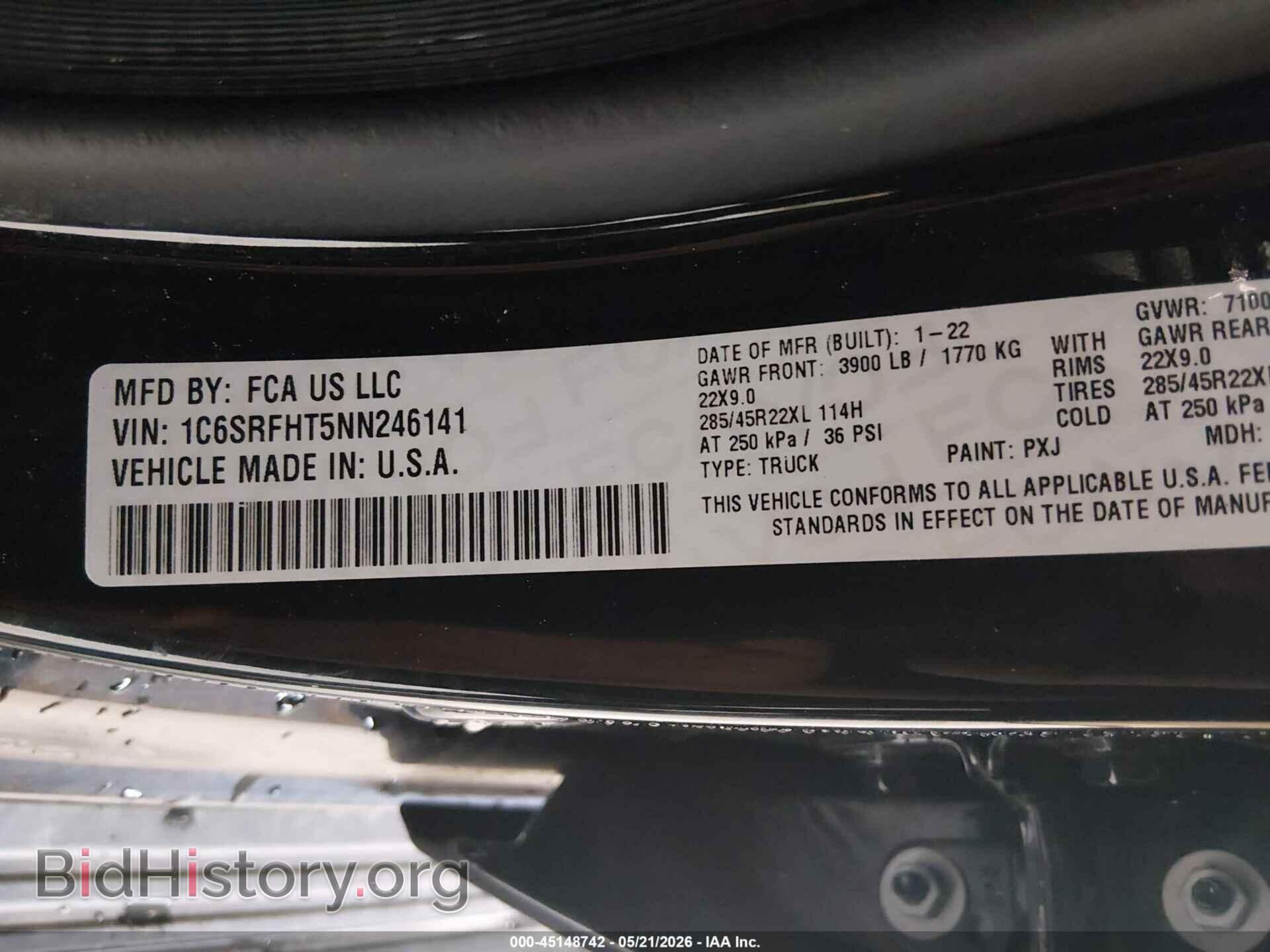 2022 RAM 1500 - VIN: 1C6SRFHT5NN246141 - Фото 9